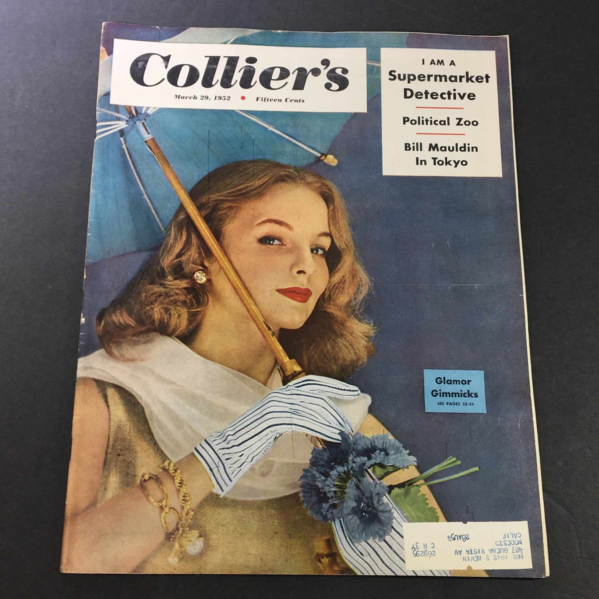 VTG Collier's Magazine March 29 1952 Political Zoo, Bill Mauldin in Tokyo Japan