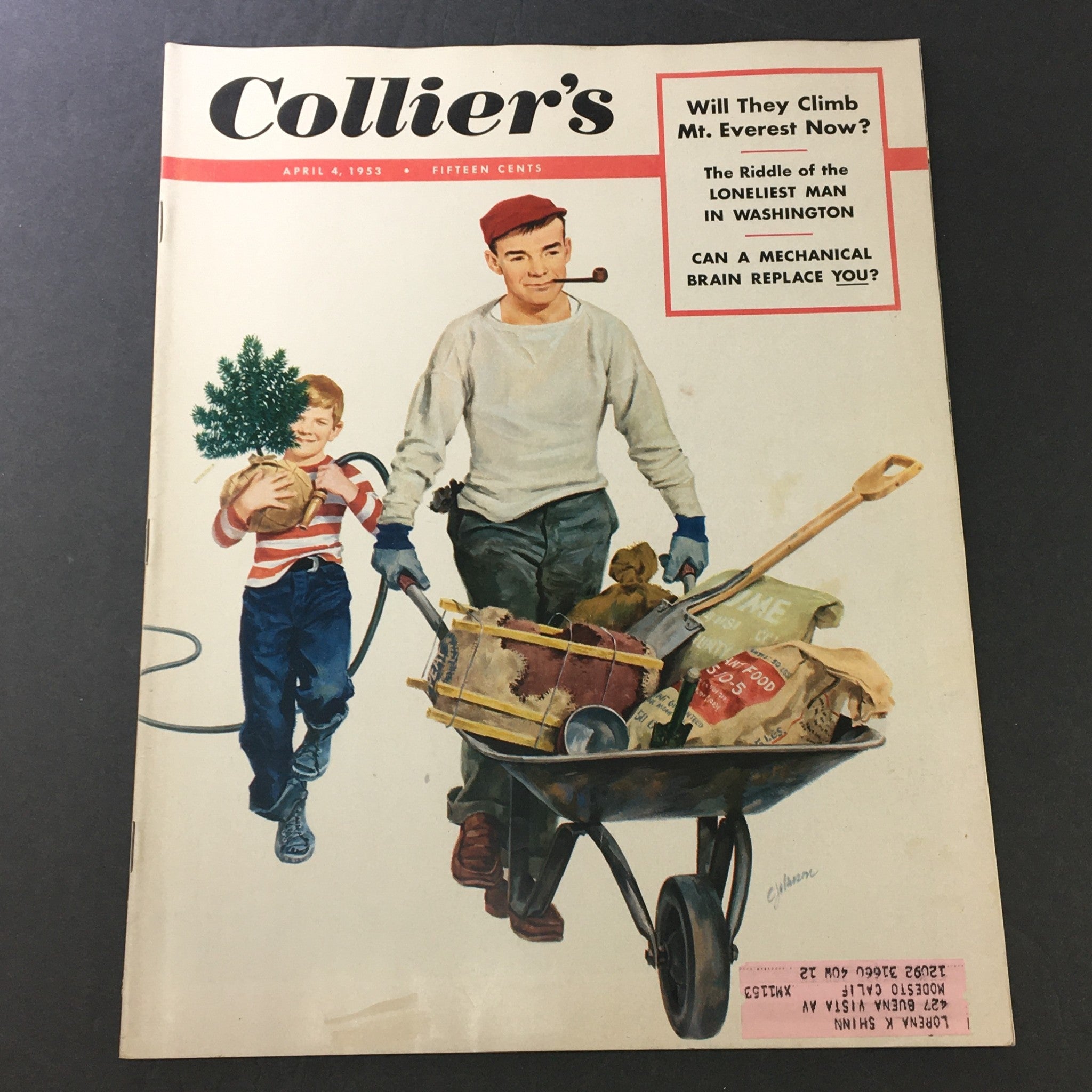 VTG Collier's Magazine April 4 1953 Riddle of the Loneliest Man in Washington