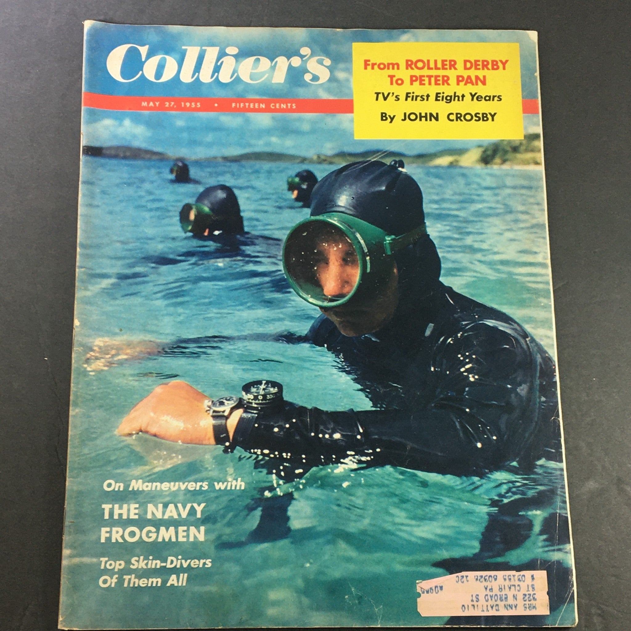 VTG Collier's Magazine May 27 1955 On Maneuvers with The Navy Frogmen Skin-Diver