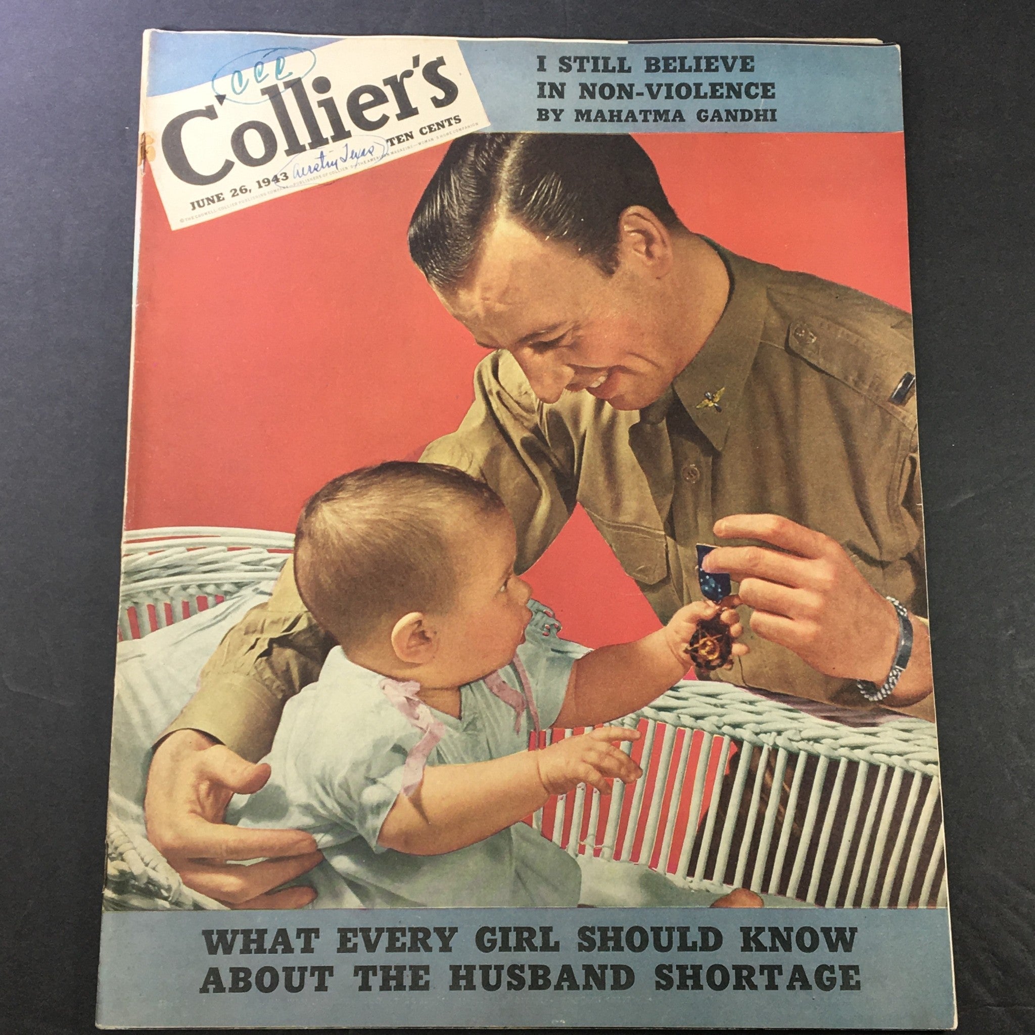 VTG Collier's Magazine June 26 1943 I Still Believe in Non-Violence, Newsstand