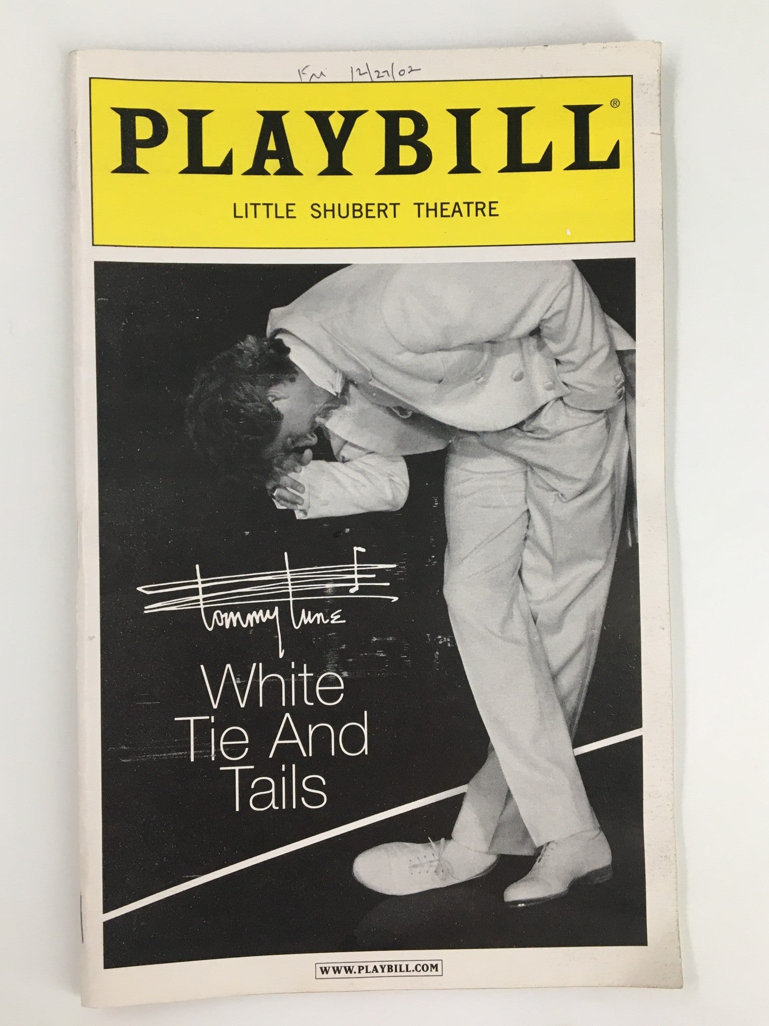 2002 Playbill Little Shubert Theatre Tommy Tune in White Tie and Tails