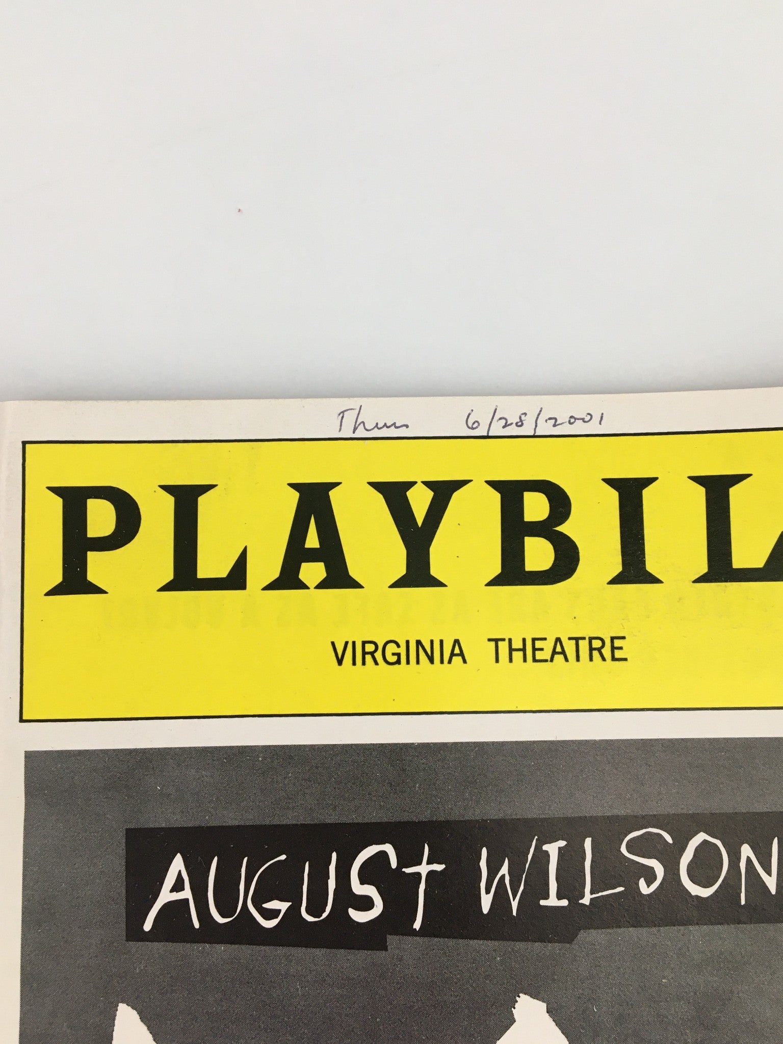 2001 Playbill Virginia Theatre Brian Stokes Mitchell in King Hedley II