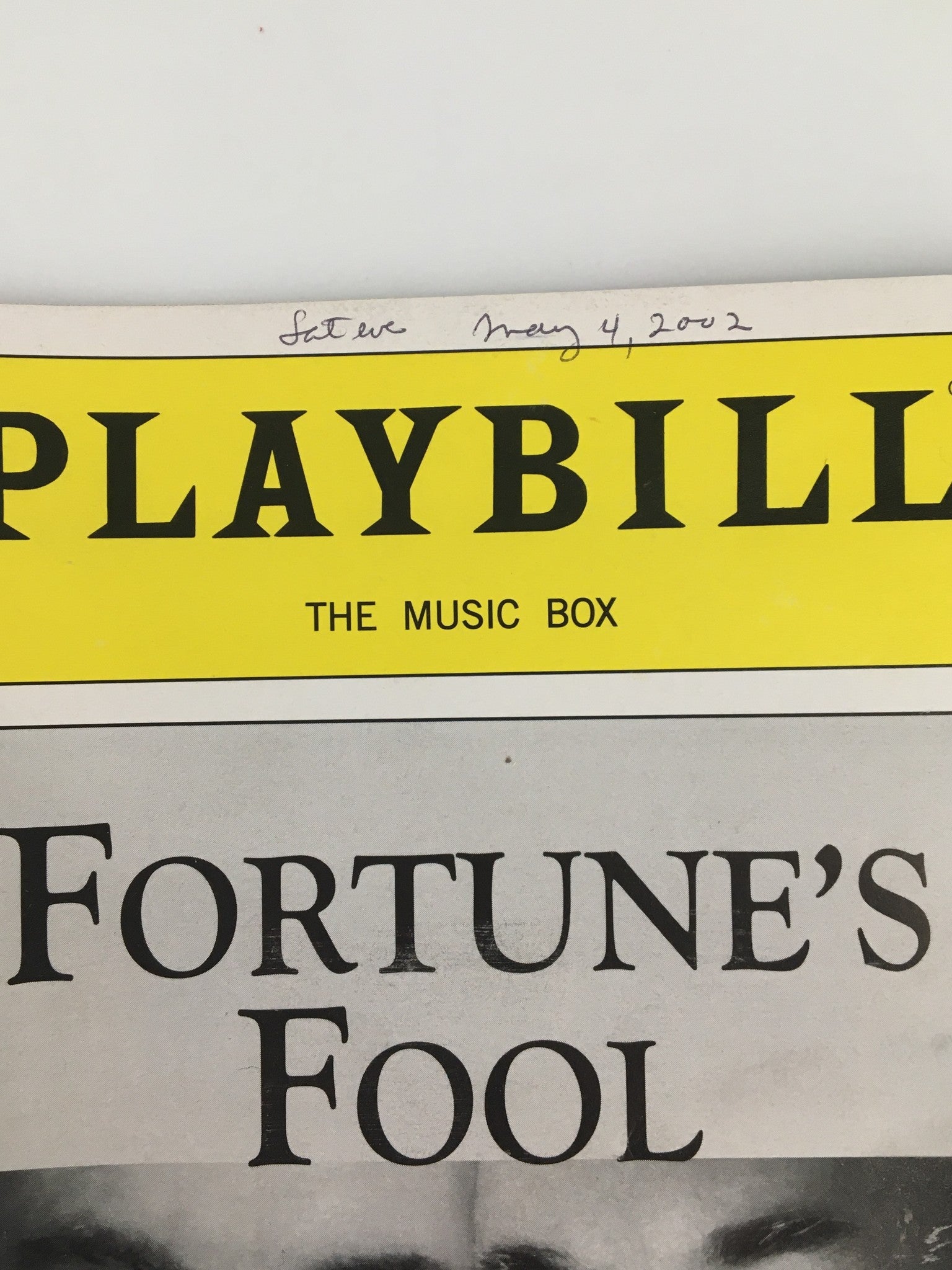 2002 Playbill The Music Box Alan Bates, Frank Langella in Fortune's Fool