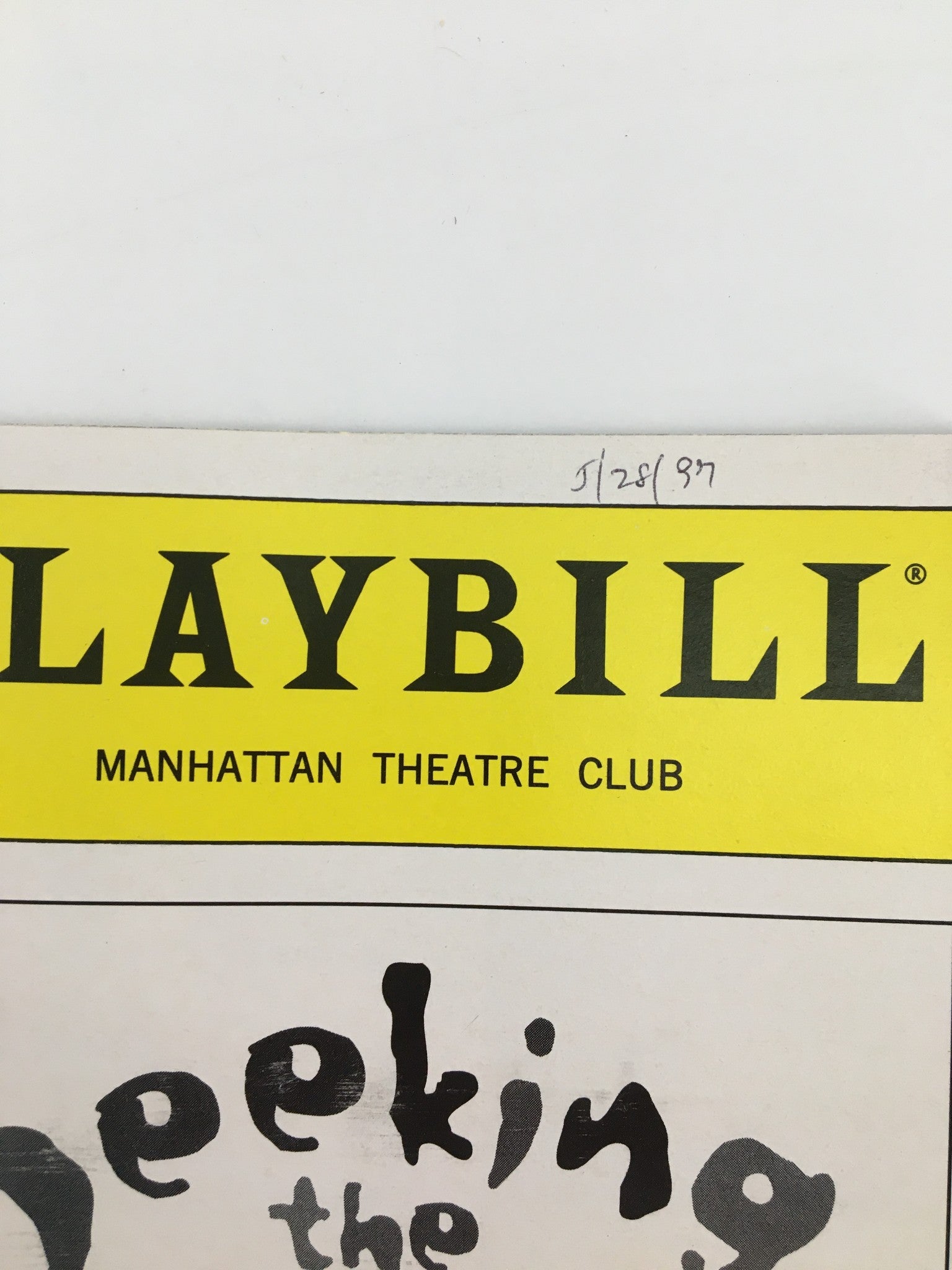 1997 Playbill Manhattan Theatre Club Soraya Butler in Seeking the Genesis