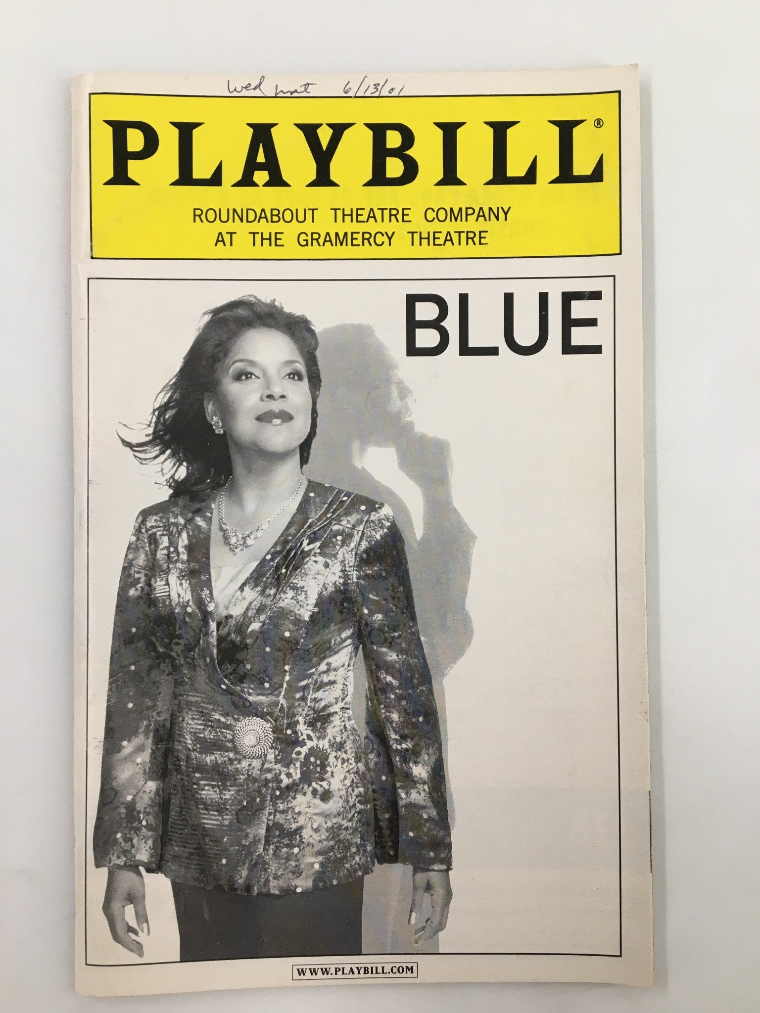 2001 Playbill Gramercy Theatre Phylicia Rashad, Hill Harper in Blue