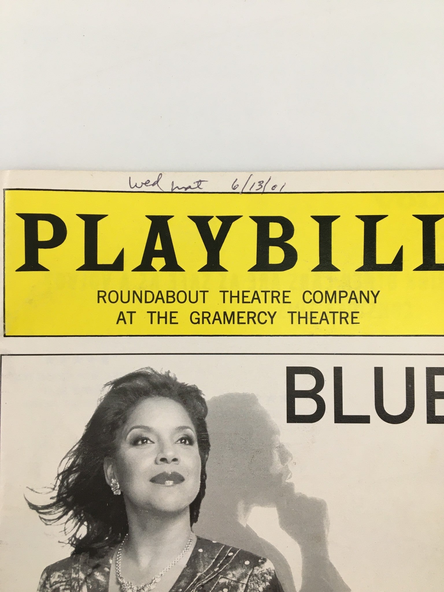 2001 Playbill Gramercy Theatre Phylicia Rashad, Hill Harper in Blue