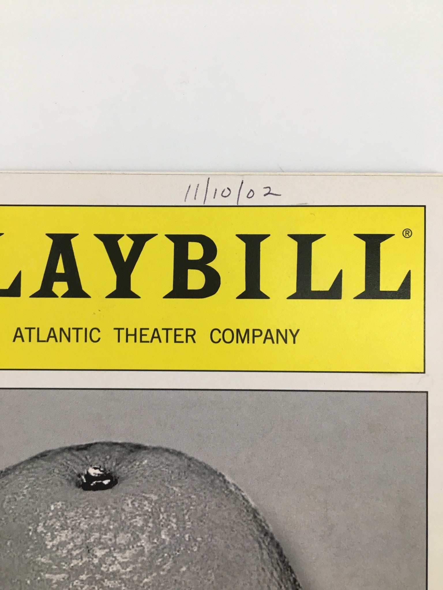 2002 Playbill Atlantic Theater Company Glenn Fitzgerald in Blue / Orange