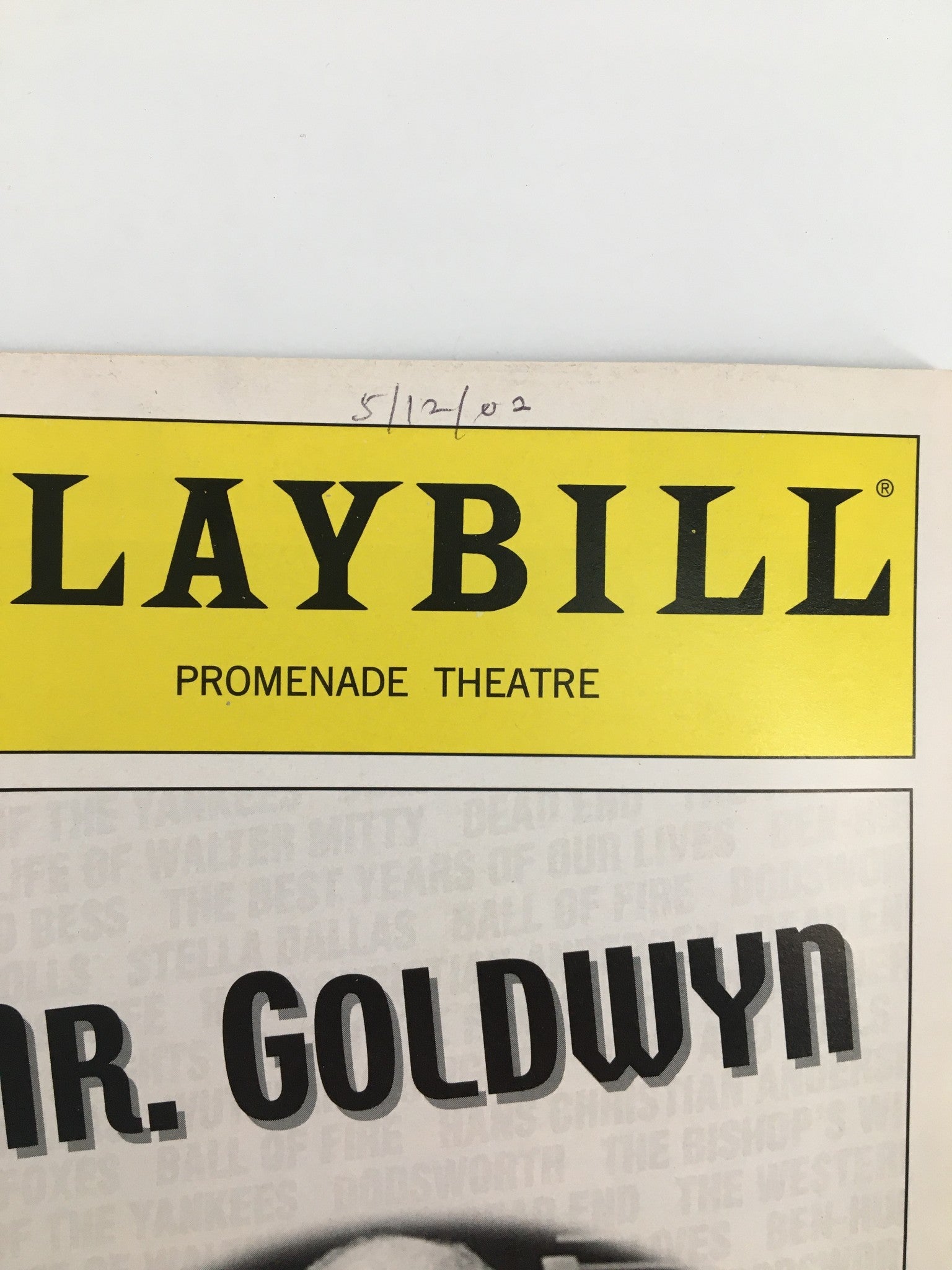 2002 Playbill The Promenade Theatre Alan King as Mr. Goldwyn by Marsha Lebby