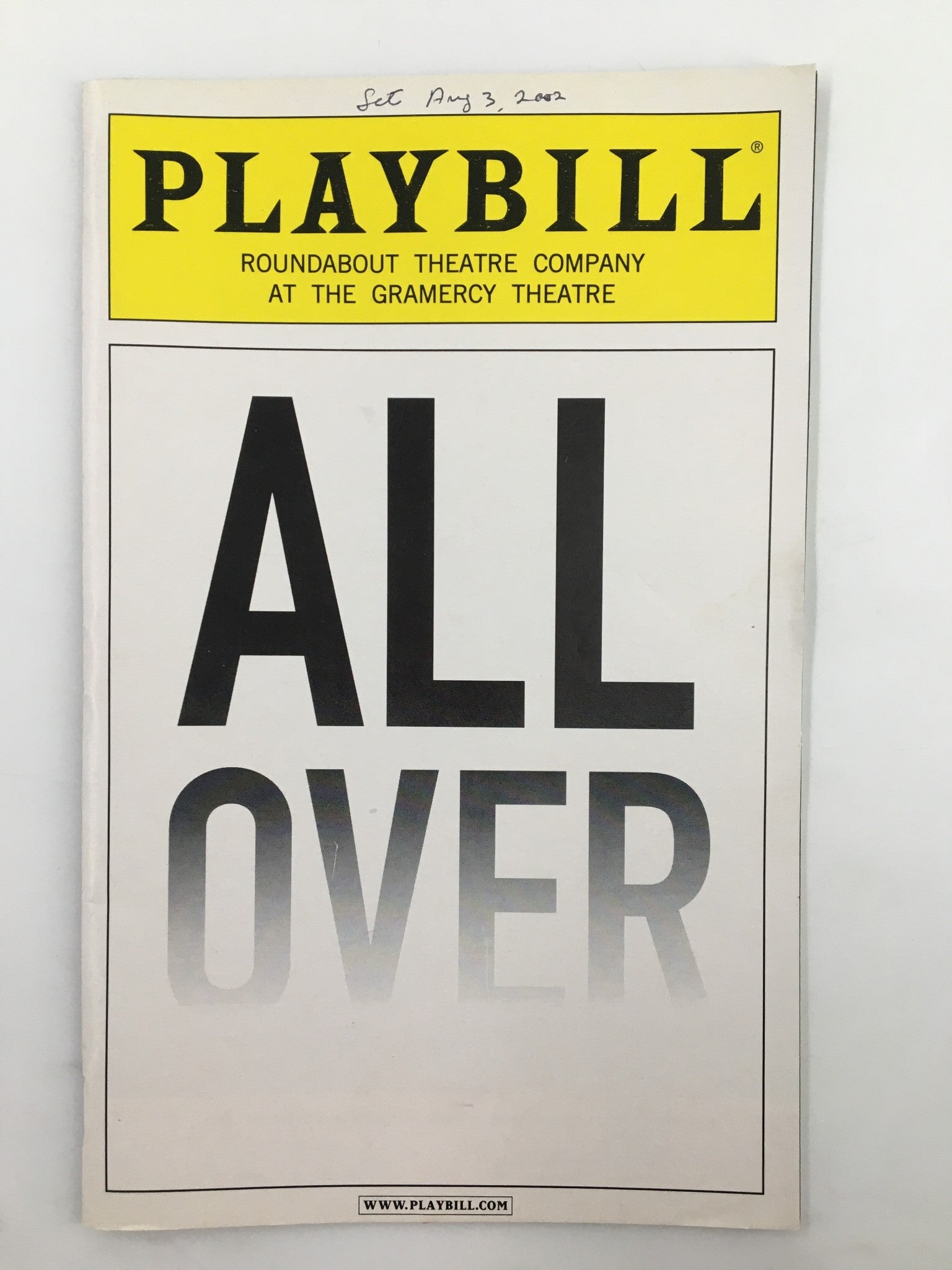 2002 Playbill Gramercy Theatre Rosemary Harris in Edward Albee's All Over