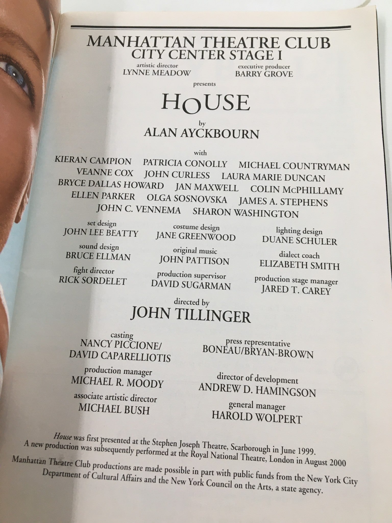 2002 Playbill Manhattan Theatre Club Kieran Campion in House by Alan Ayckbourn