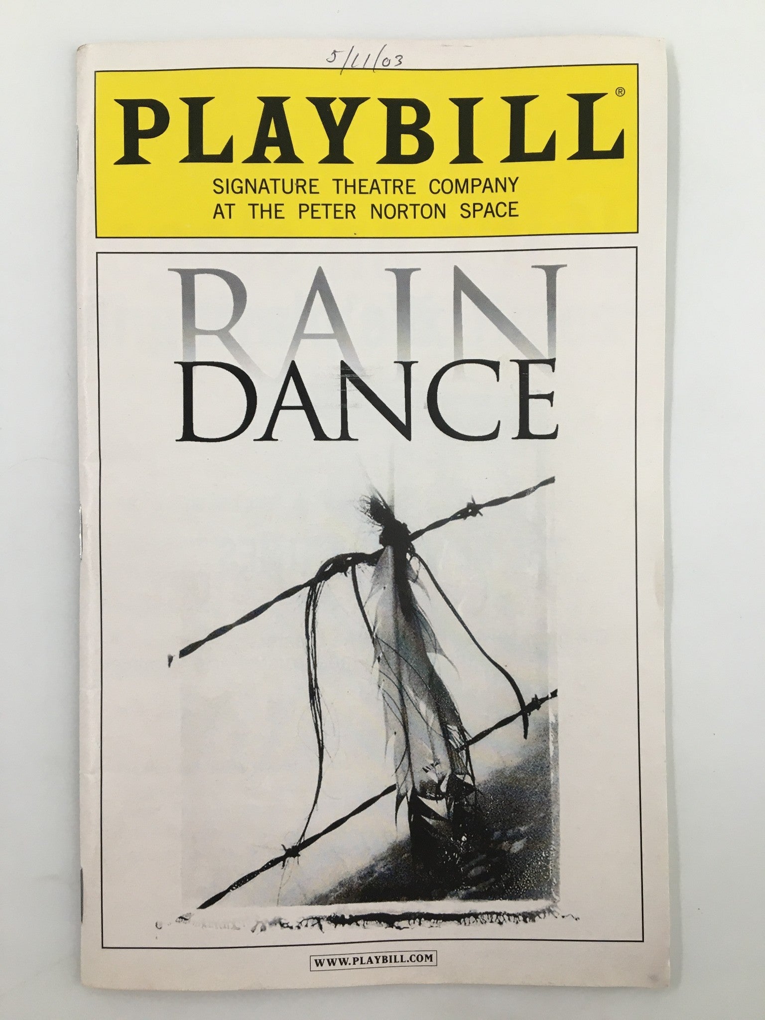 2003 Playbill The Peter Norton Space Rain Dance by Lanford Wilson