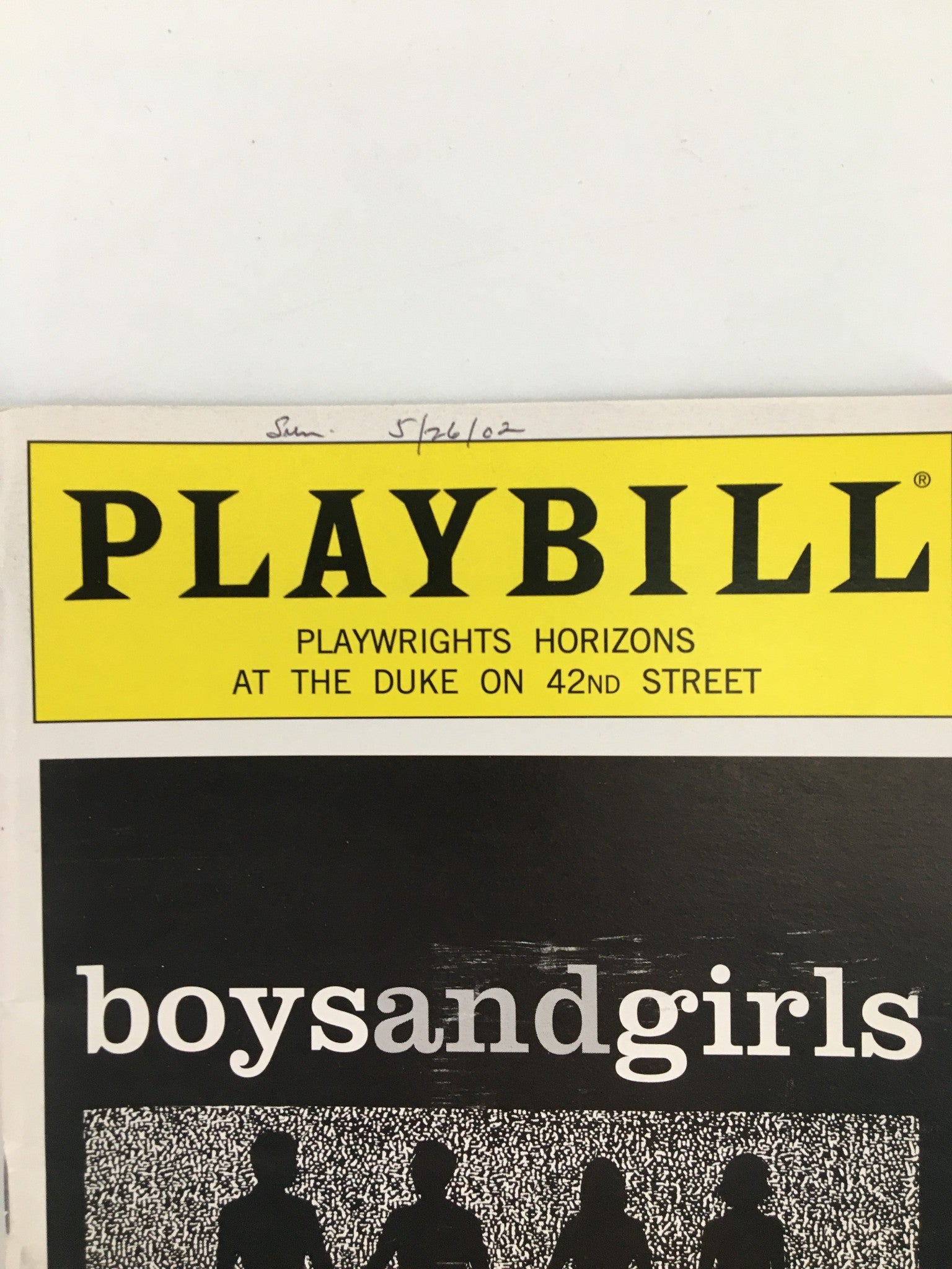 2002 Playbill Playwright Horizons Nadia Dajani in Boys and Girls