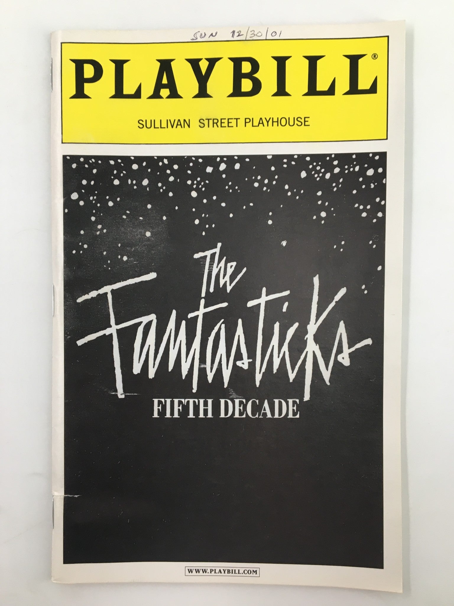 2001 Playbill Sullivan Street Playhouse Lore Noto Presents The Fanstasticks