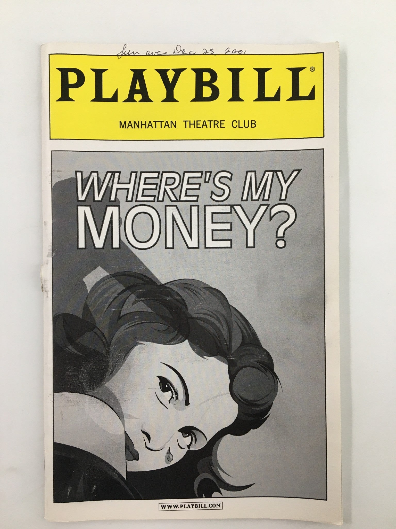 2001 Playbill Manhattan Theatre Club David Deblinger in Where's My Money?