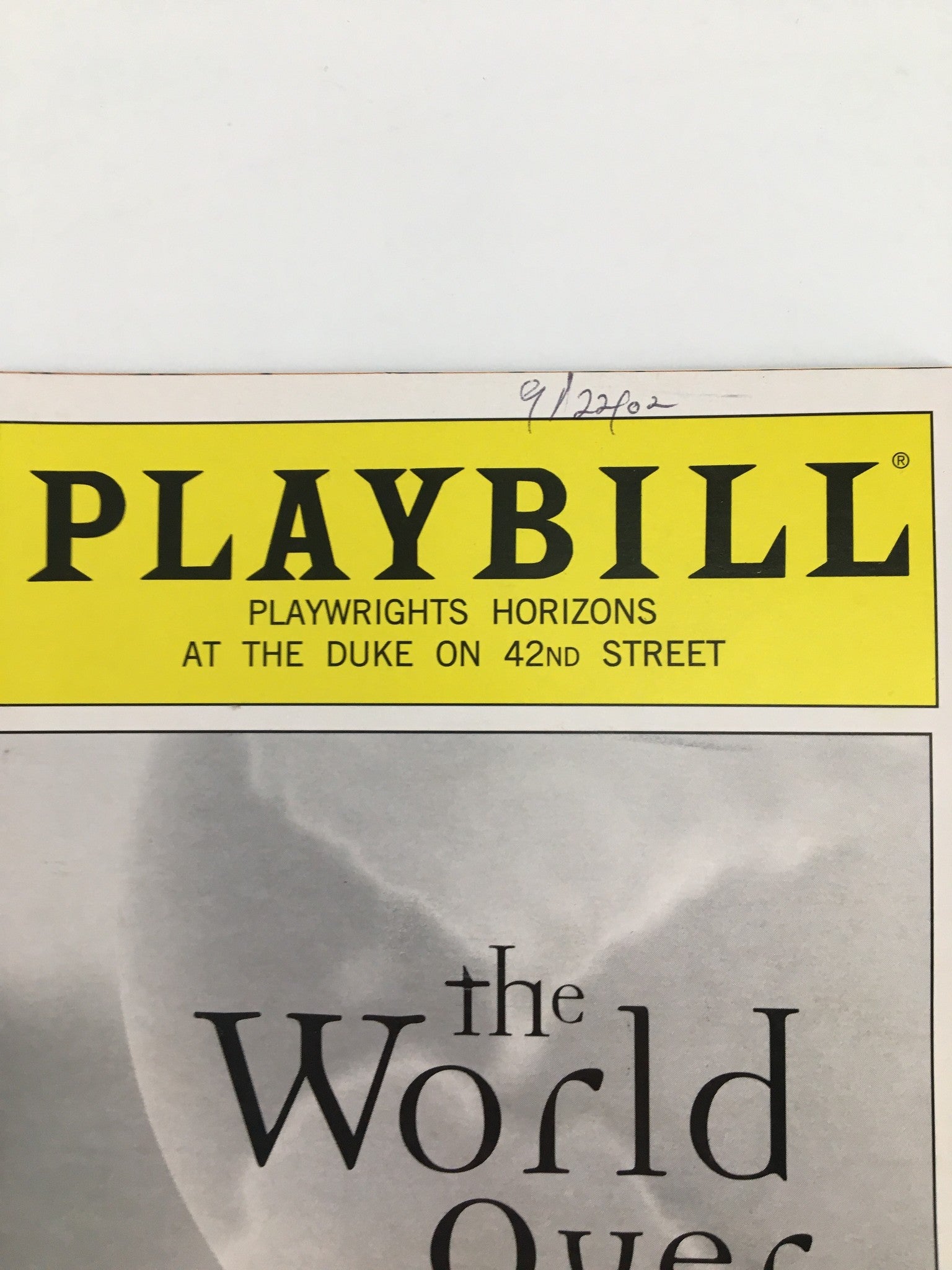 2002 Playbill Playwright Horizons Mia Barron in The World Over by Keith Bunin