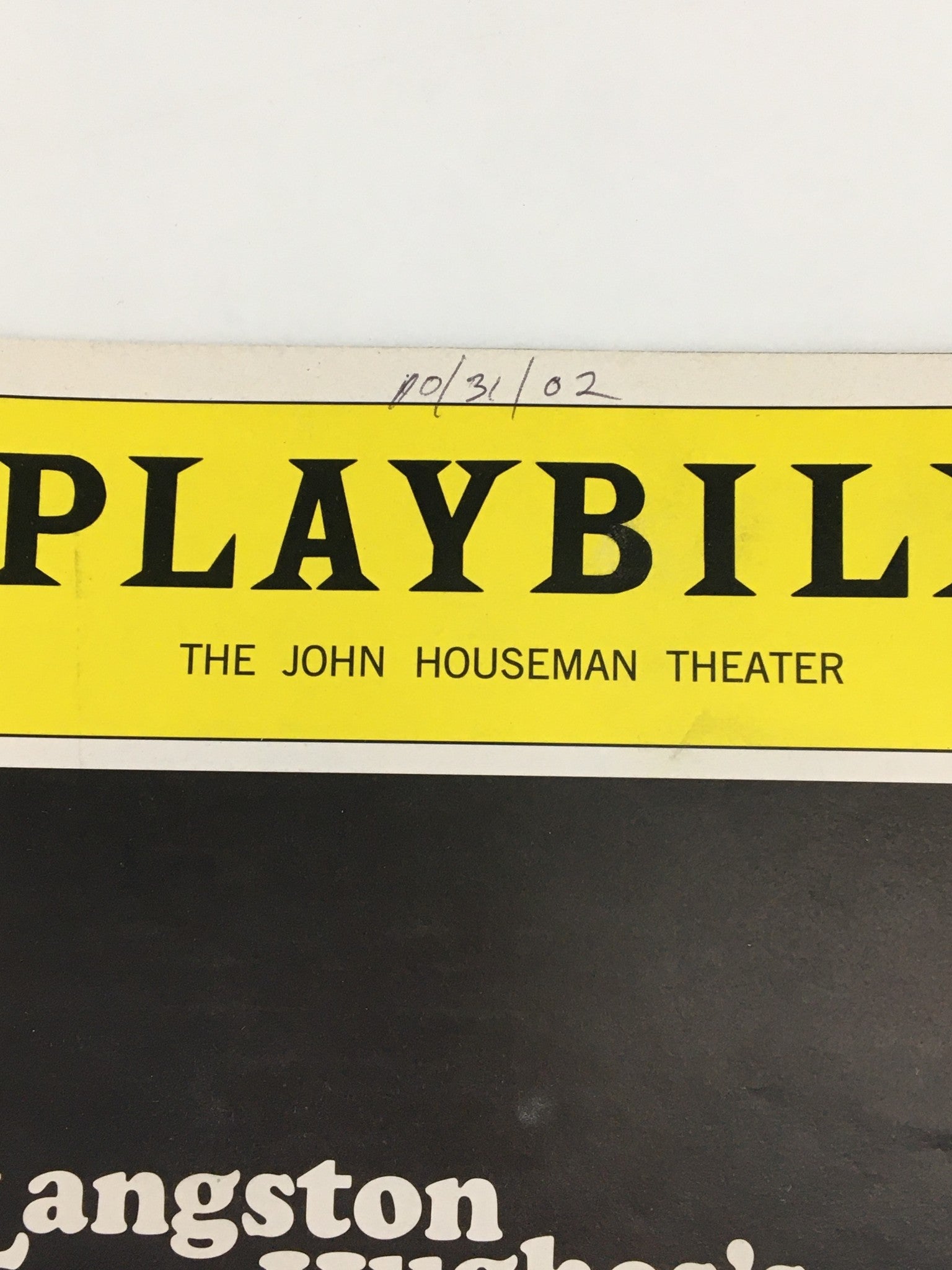 2002 Playbill John Houseman Theater Andre Garner, Cheryl Alexander in Little Ham