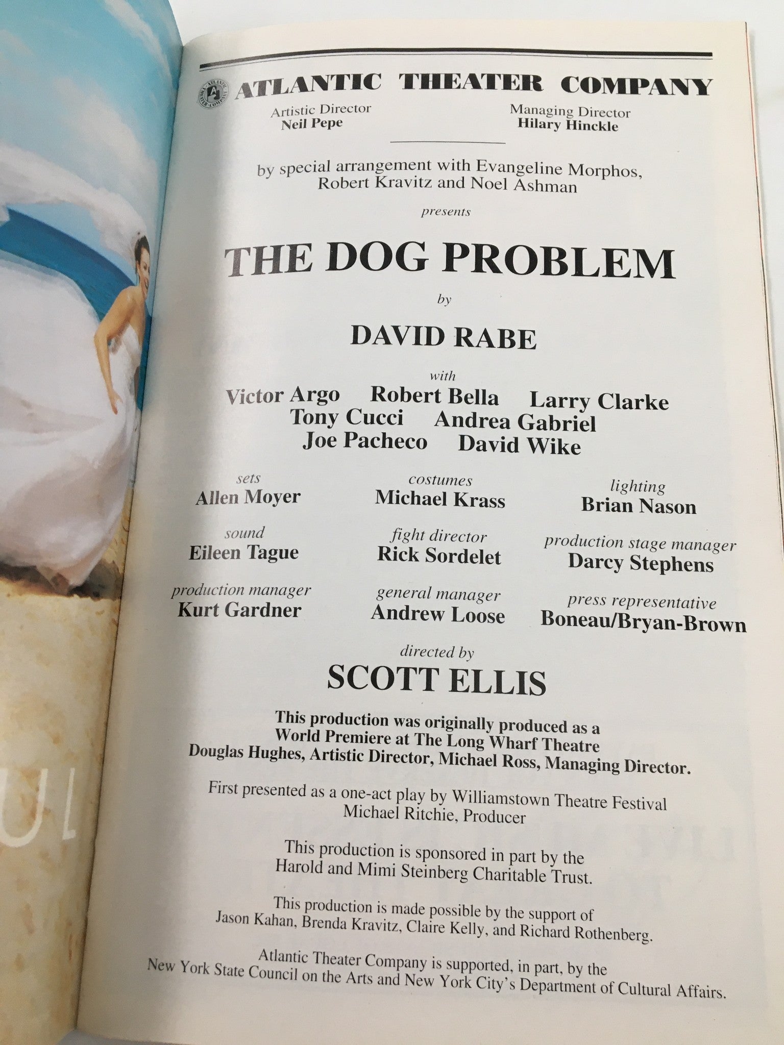 2001 Playbill Atlantic Theater Company Victor Argo in The Dog Problem