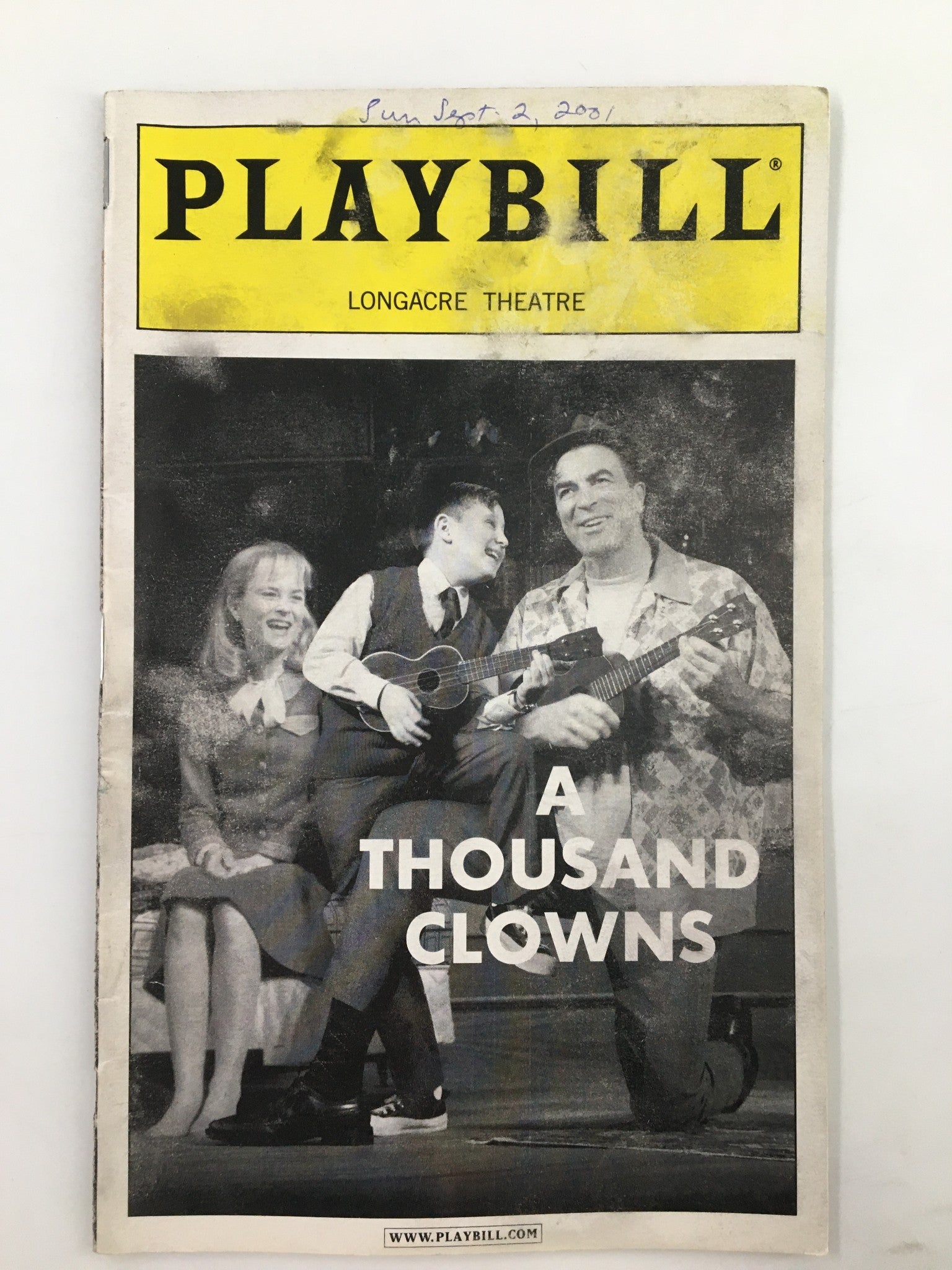 2001 Playbill Longacre Theatre Tom Selleck in A Thousand Clowns