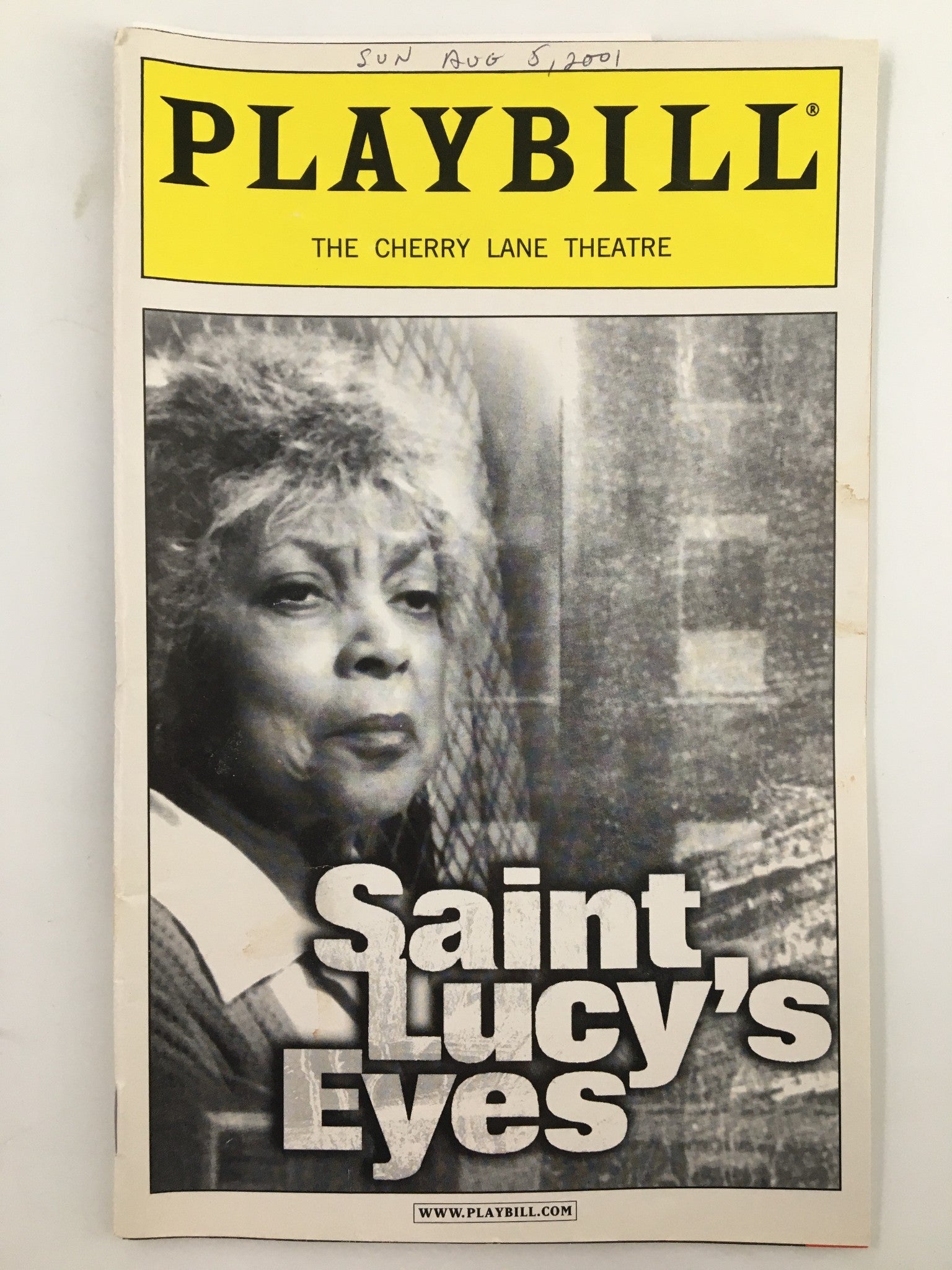 2001 Playbill The Cherry Lane Theatre Ruby Dee in Saint Lucy's Eyes