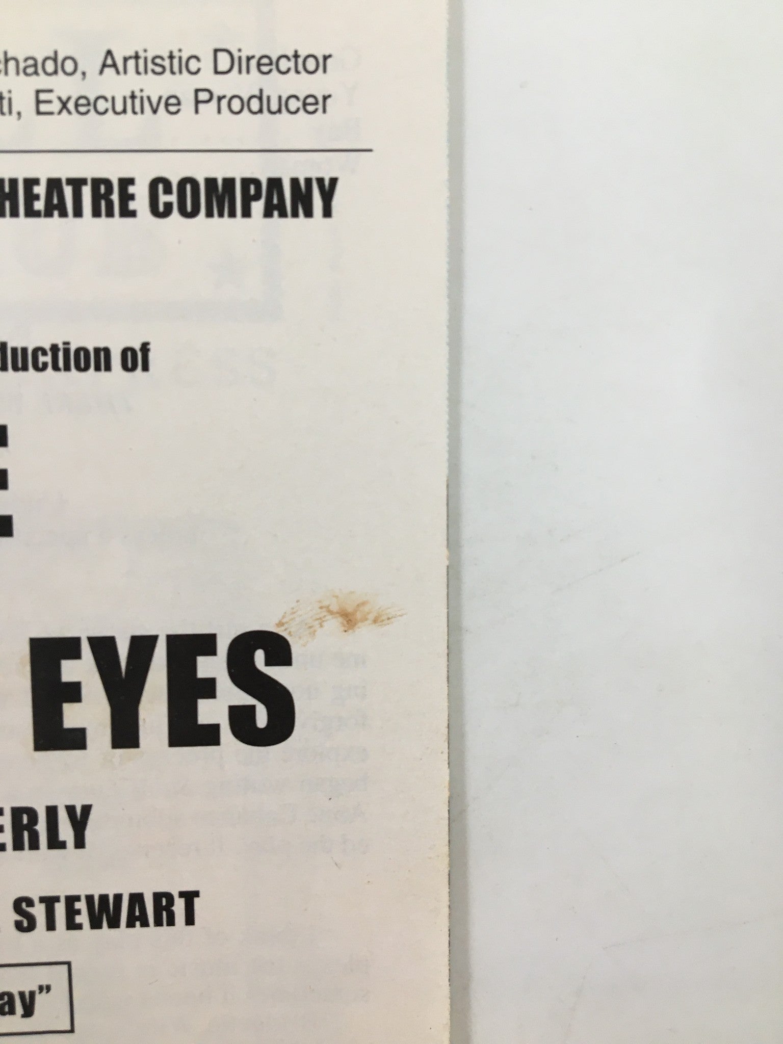 2001 Playbill The Cherry Lane Theatre Ruby Dee in Saint Lucy's Eyes