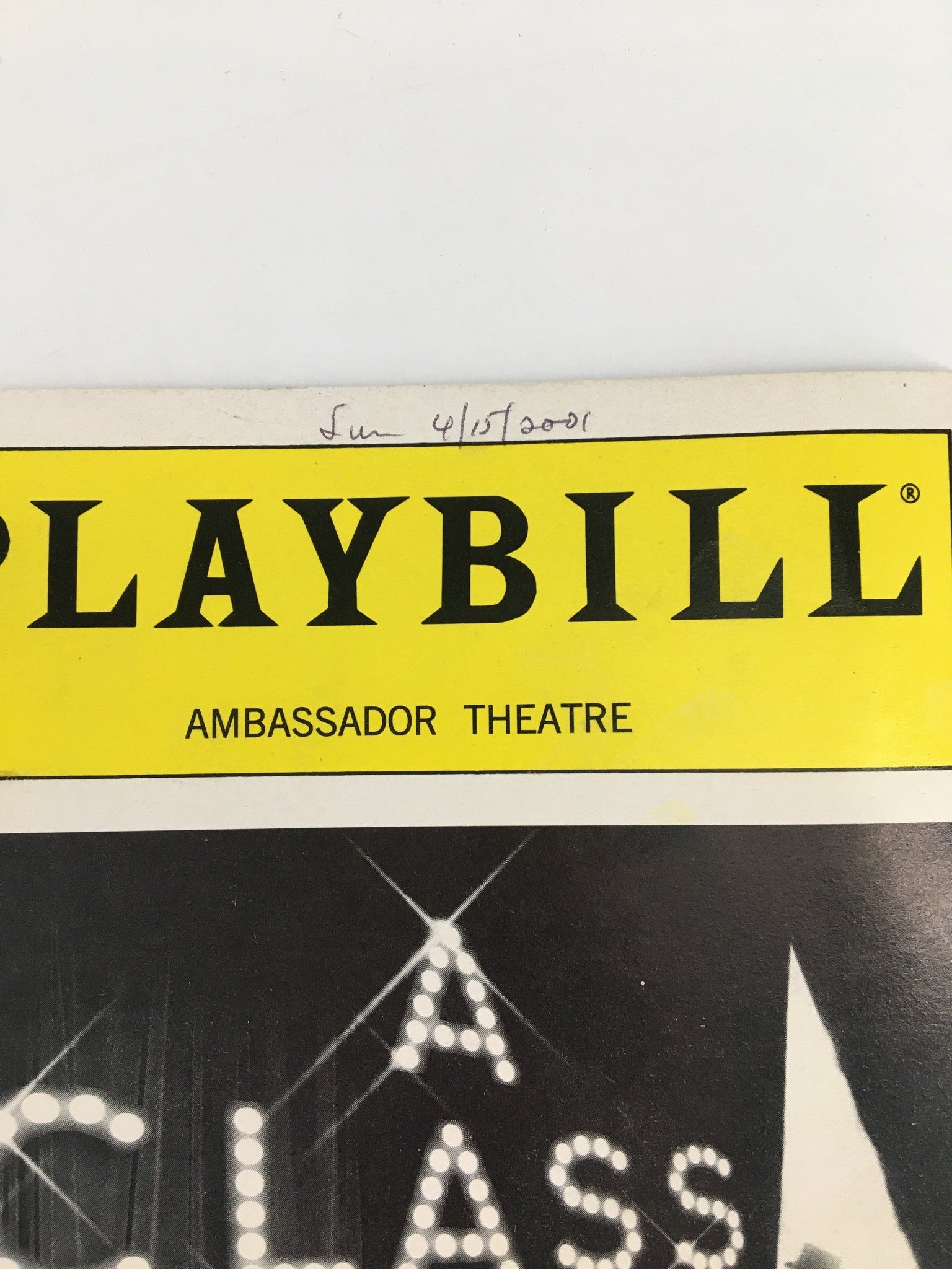 2001 Playbill Ambassador Theatre Lonny Price in A Class Act by Lonny Prince