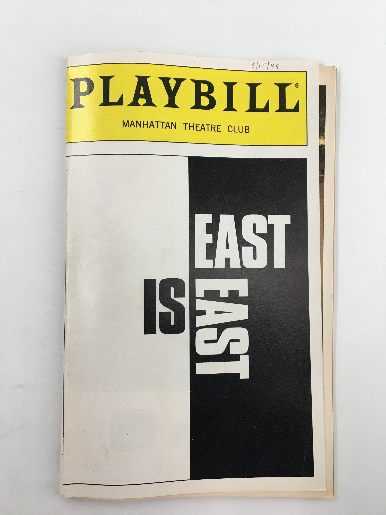 1999 Playbill Manhattan Theatre Club Purya Bedi in East is East by Ayub Khan-Din