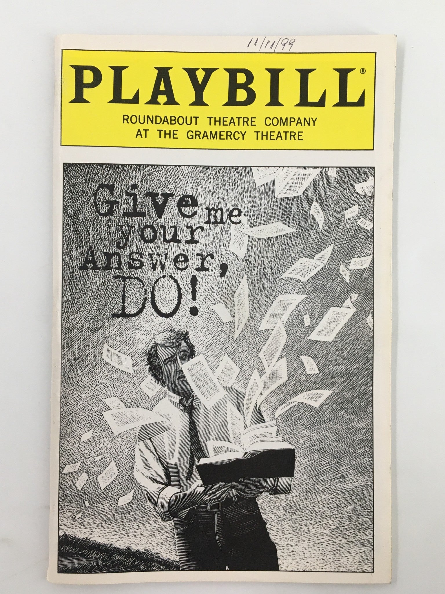 1999 Playbill Gramercy Theatre Kate Burton in Give Me Your Answer, Do!