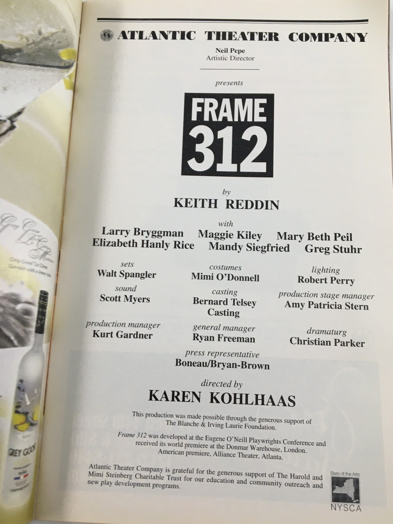 2003 Playbill Atlantic Theater Company Larry Bryggman in Frame 312