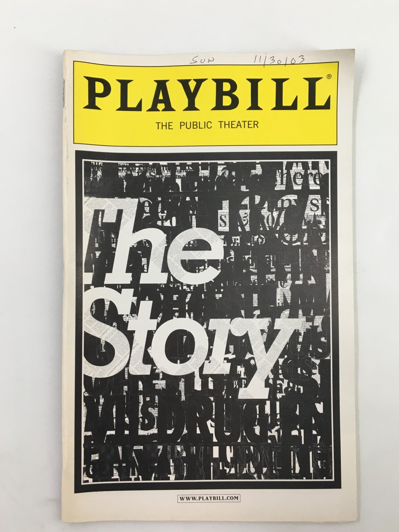 2003 Playbill The Public Theater The Story by Tracey Scott Wilson