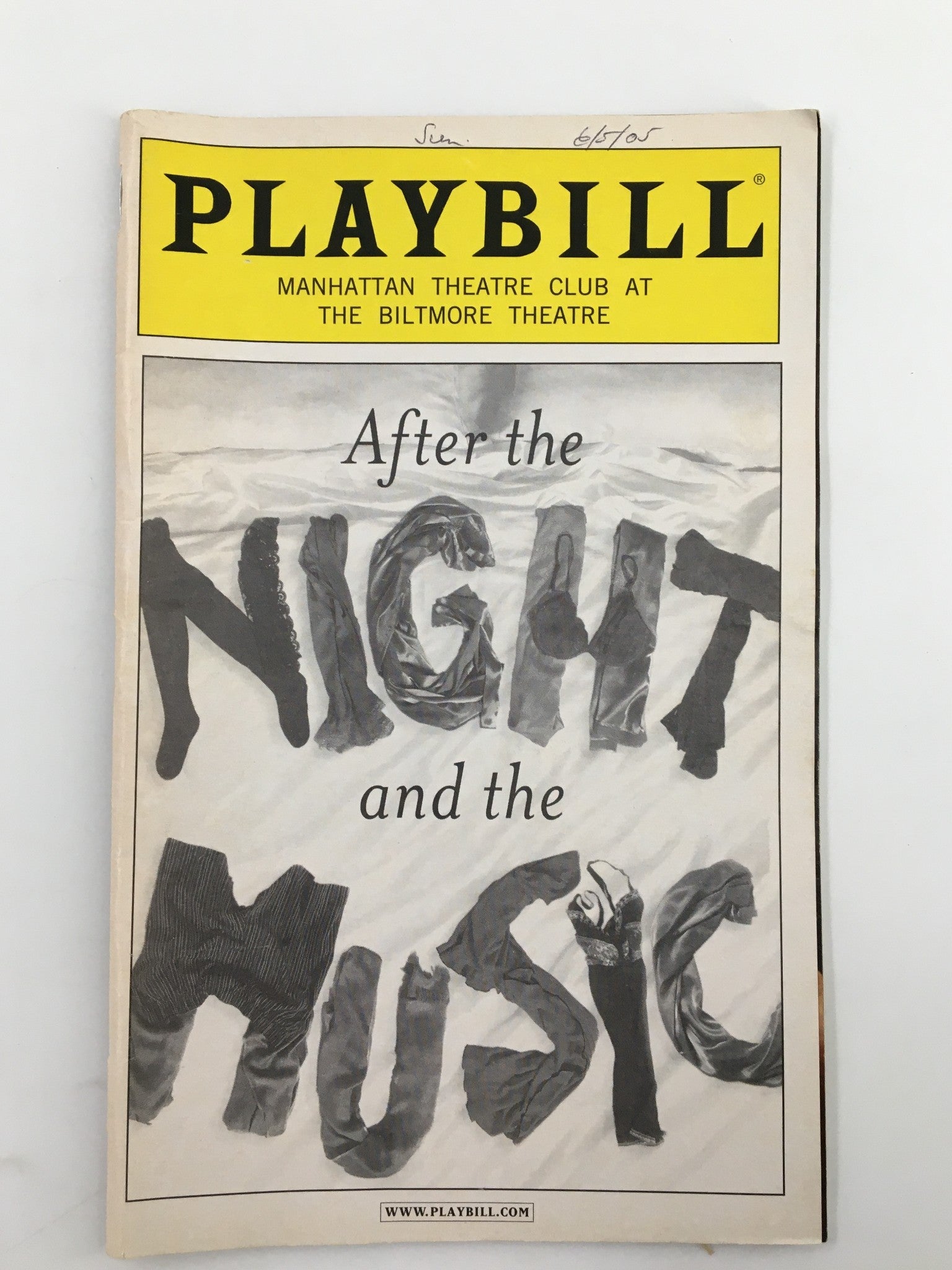 2005 Playbill Biltmore Theatre After the Night and the Music by Elaine May