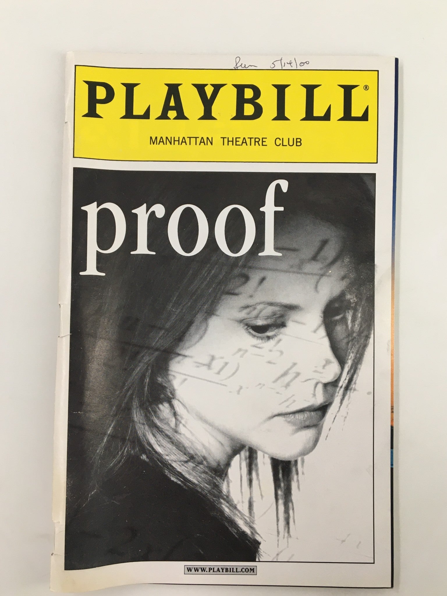 2000 Playbill Manhattan Theatre Club Larry Bryggman in Proof by David Auburn