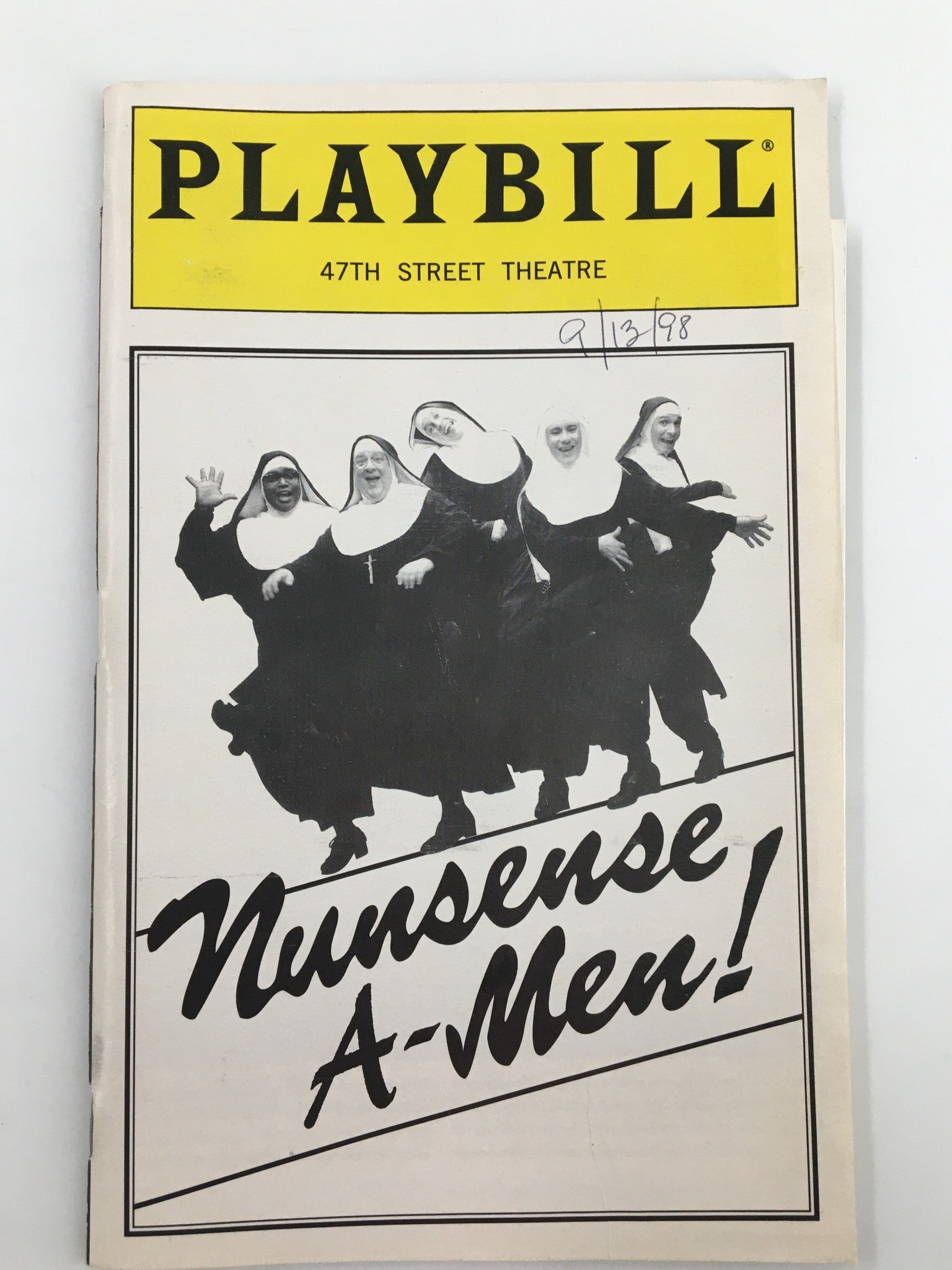 1998 Playbill 47th Street Theatre Lothair Eaton in Nunsense A-Men!