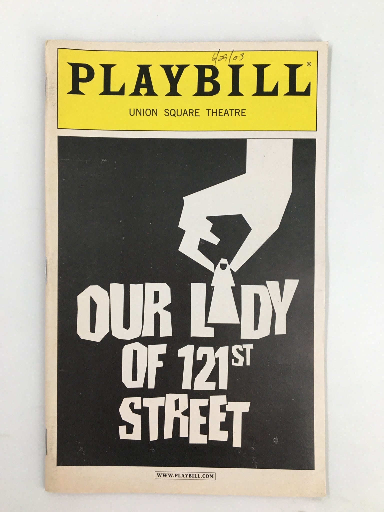 2003 Playbill Union Square Theatre Elizabeth Canavan in Our Lady of 121st Street