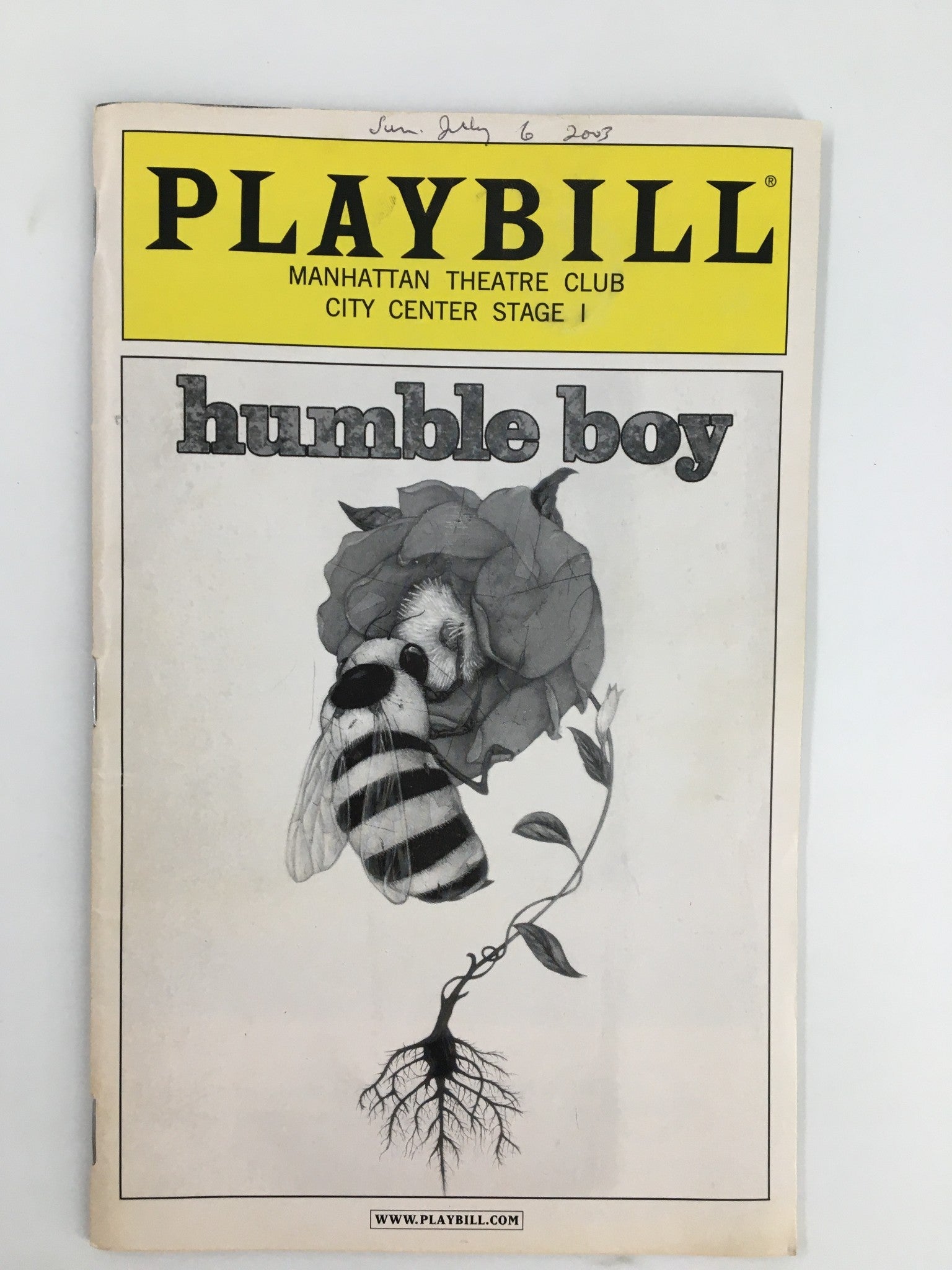 2003 Playbill Manhattan Theatre Club Blair Brown, Jared Harris in Humble Boy