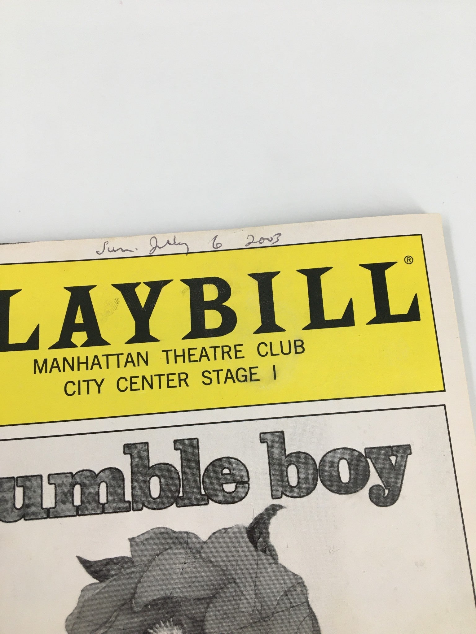 2003 Playbill Manhattan Theatre Club Blair Brown, Jared Harris in Humble Boy