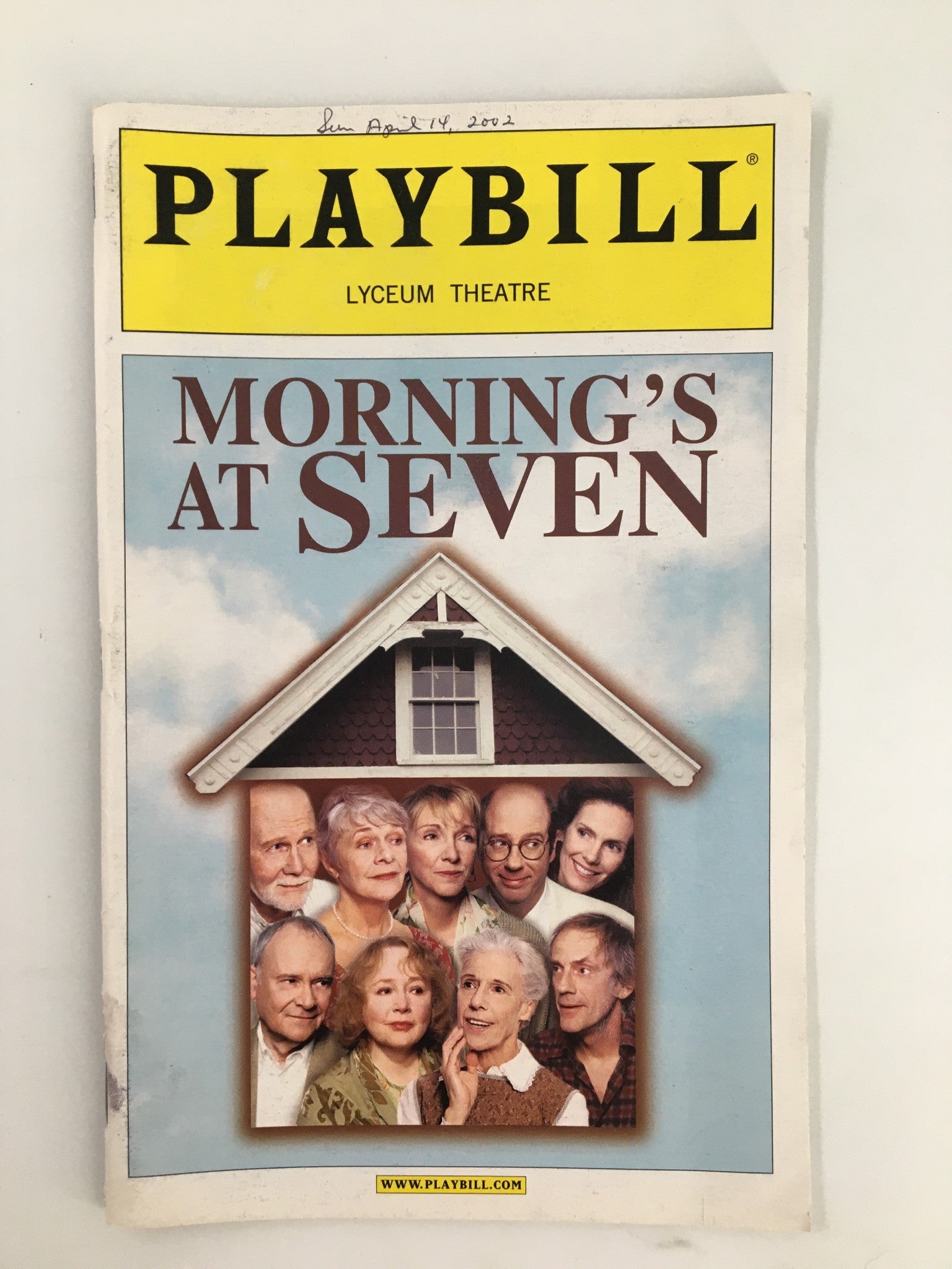 2002 Playbill Lyceum Theatre Elizabeth Franz in Morning's at Seven