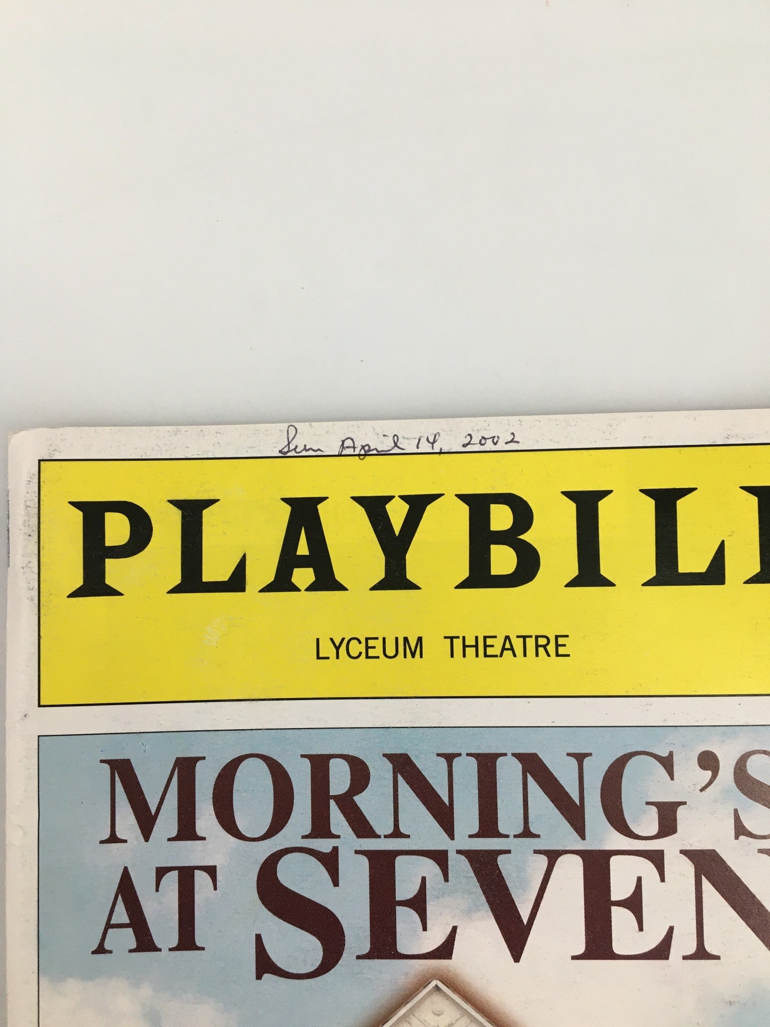 2002 Playbill Lyceum Theatre Elizabeth Franz in Morning's at Seven