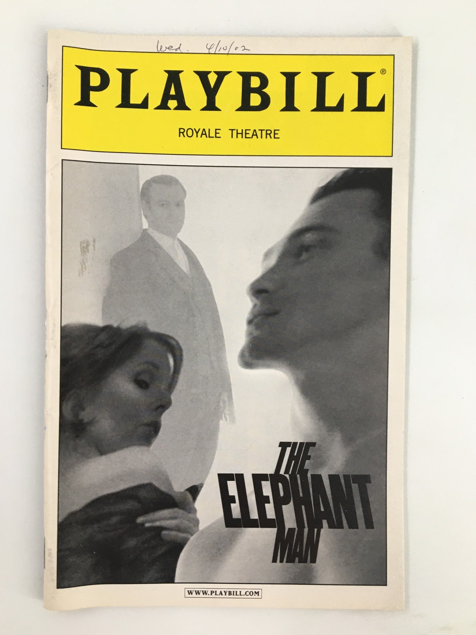 2002 Playbill Royale Theatre Billy Crudup, Kate Burton in The Elephant Man