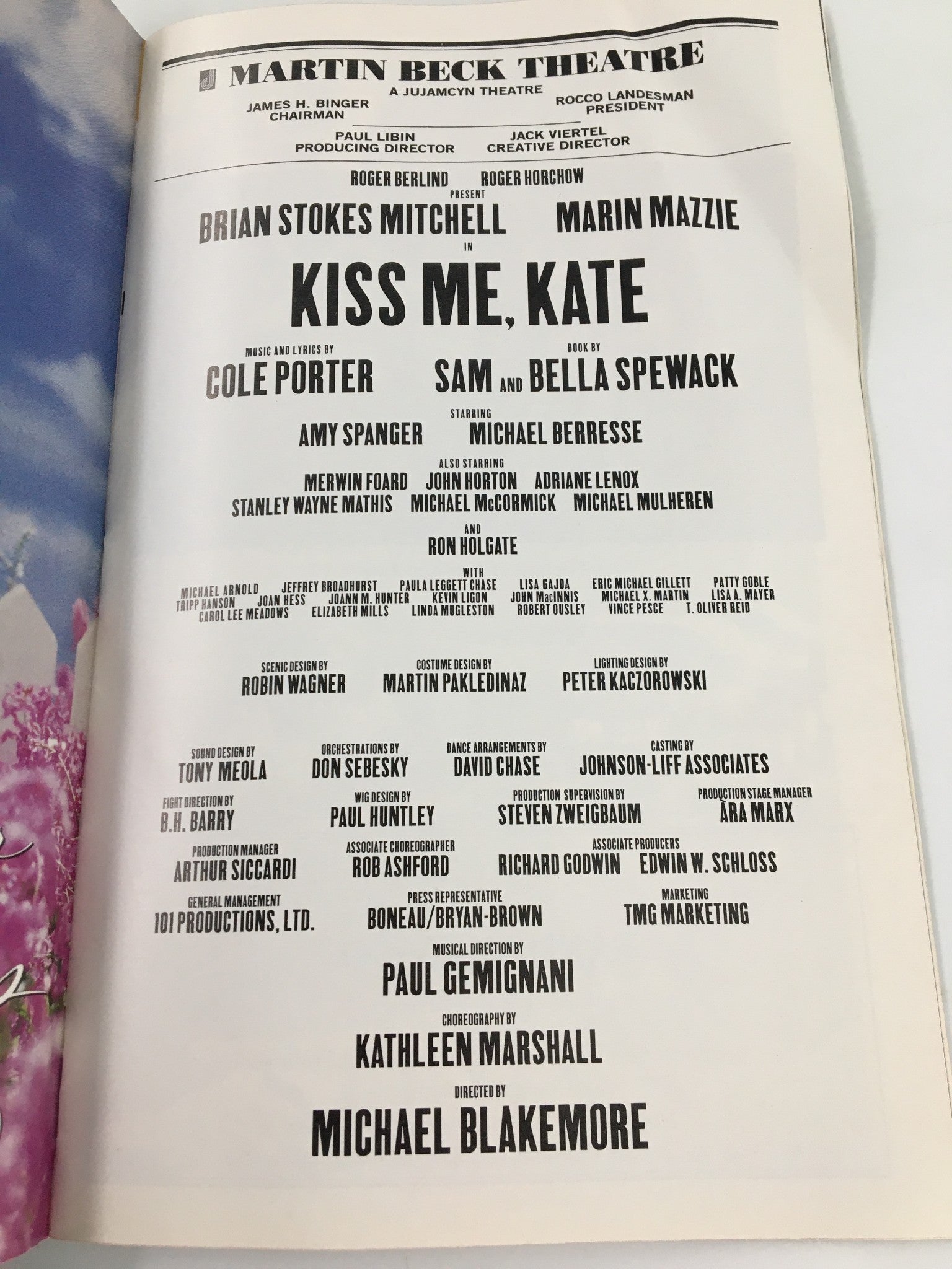 2000 Playbill Martin Beck Theatre Brian Stokes Mitchell in Kiss Me, Kate