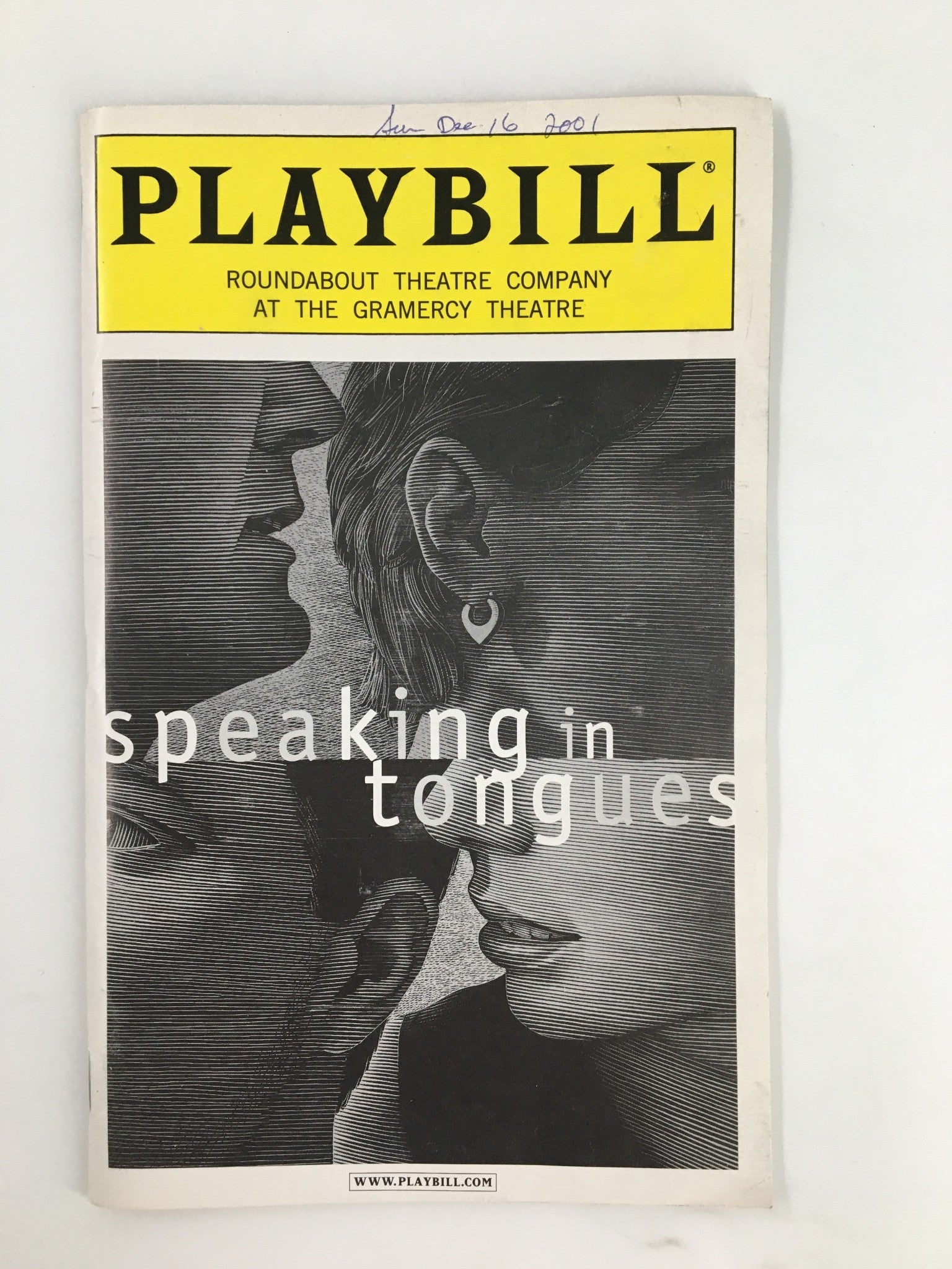 2001 Playbill Gramercy Theatre Karen Allen, Michel Gill in Speaking in Tongues