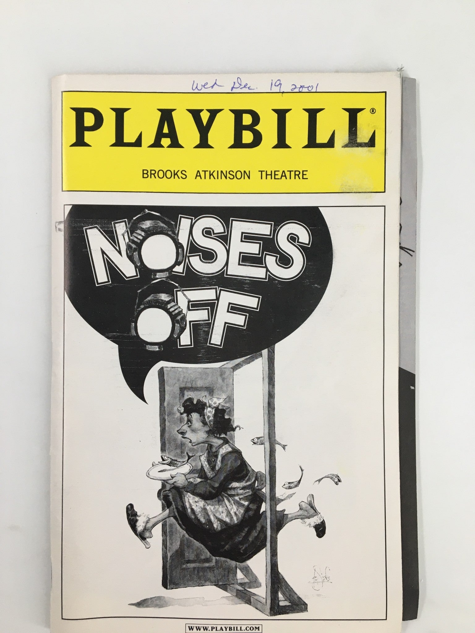 2001 Playbill Brooks Atkinson Theatre Patti Lupone, T.R. Knight in Noises Off