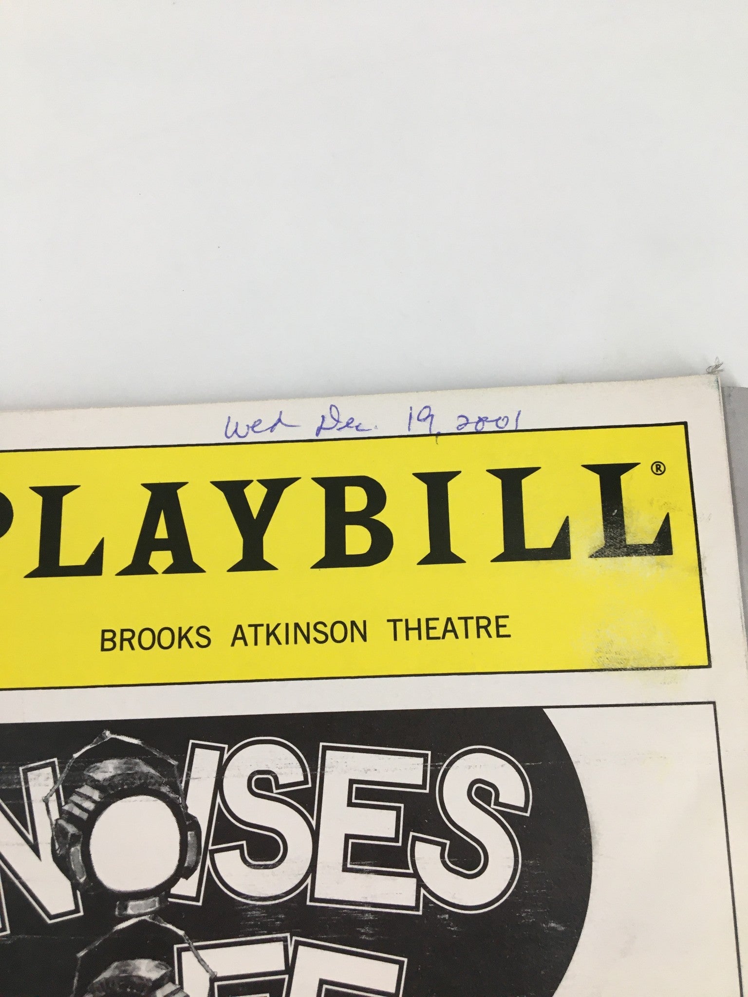 2001 Playbill Brooks Atkinson Theatre Patti Lupone, T.R. Knight in Noises Off