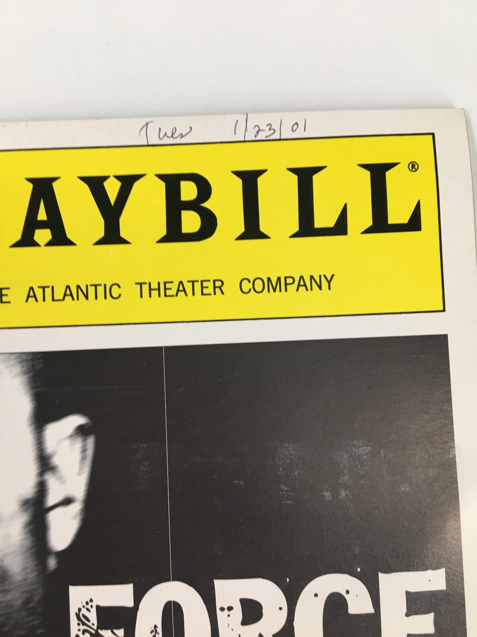 2001 Playbill Atlantic Theater Company Chad Coleman in Force Continuum