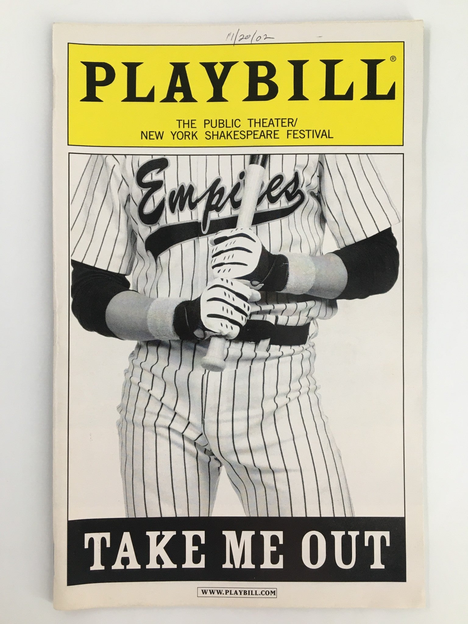 2002 Playbill The Public Theater Kevin Carroll, Gene Gabriel in Take Me Out