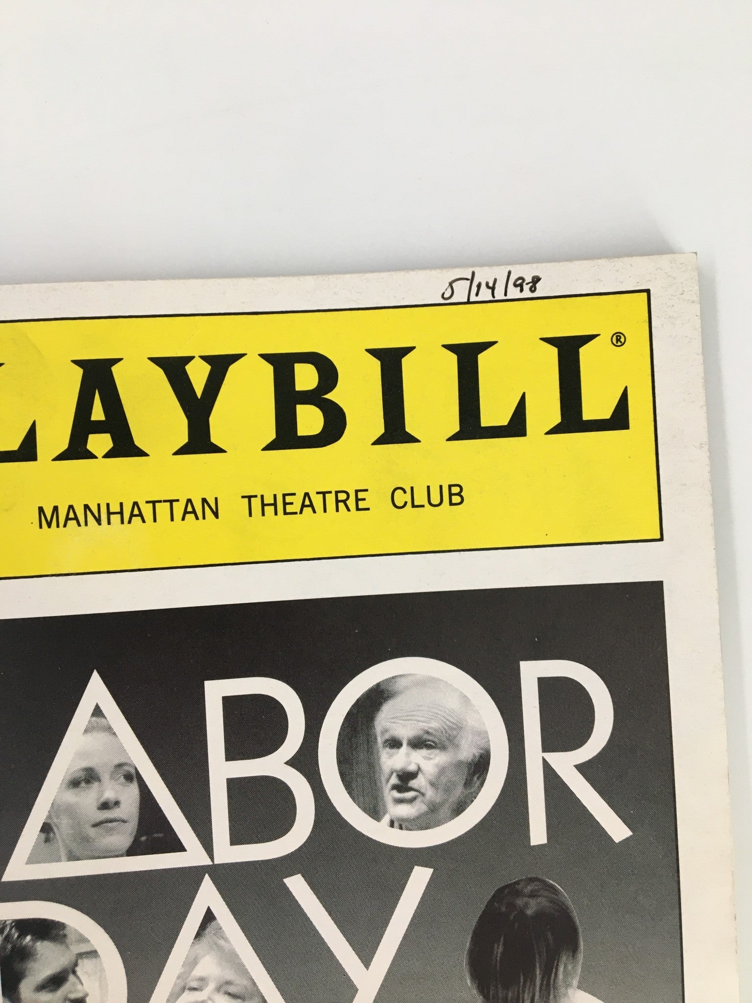 1998 Playbill Manhattan Theatre Club Brooks Ashmanskas in Labor Day