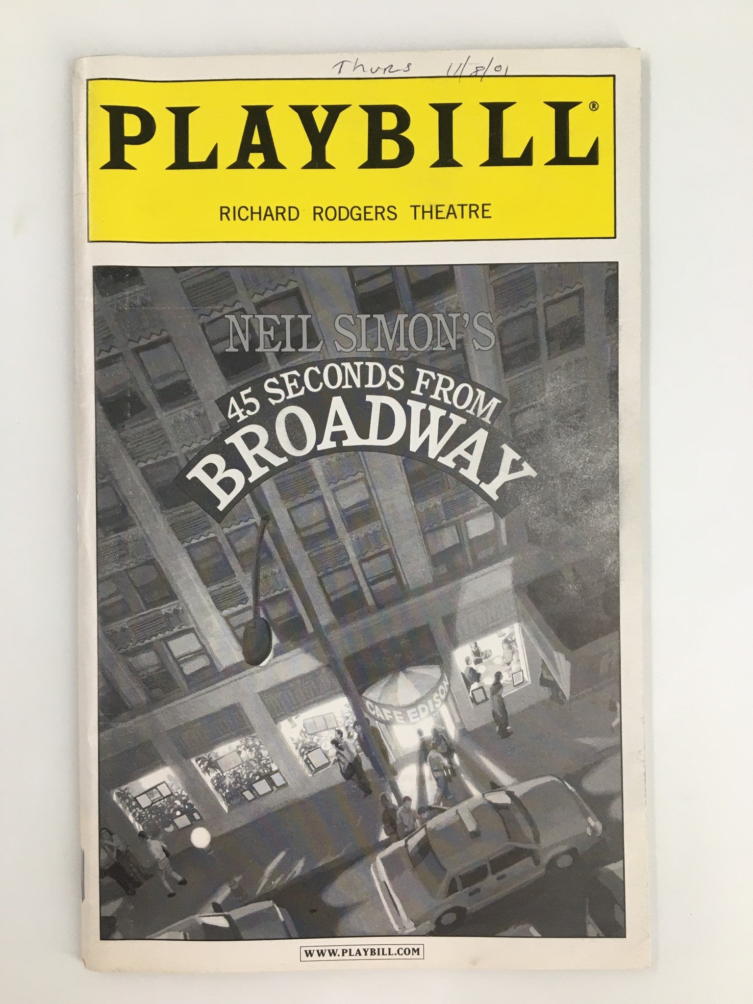 2001 Playbill Richard Rodgers Theatre Lewis Stadlen in 45 Seconds From Broadway