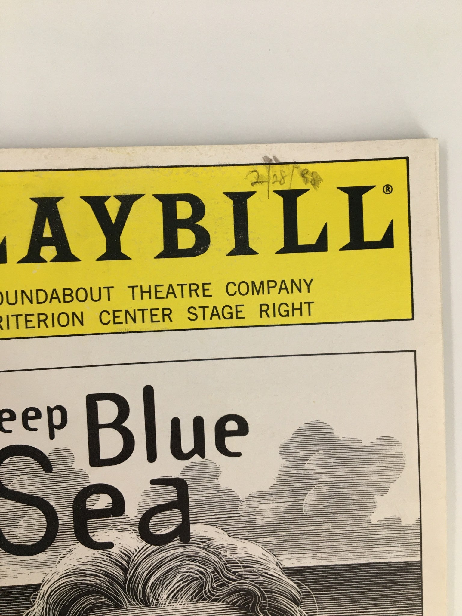 1998 Playbill Criterion Center Stage Right David Conrad in The Deep Blue Sea