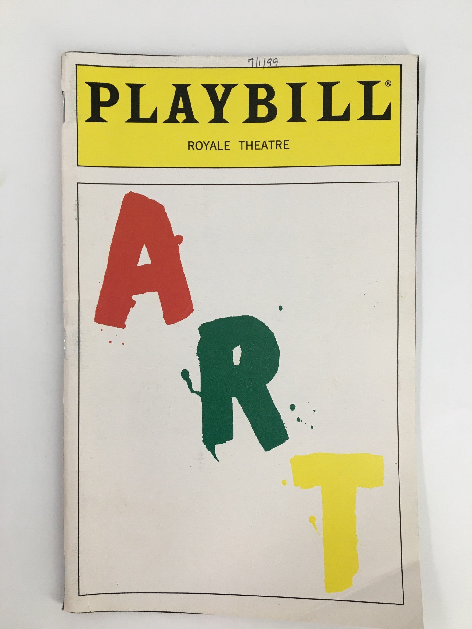 1999 Playbill Royale Theatre Buck Henry, Wayne Knight in Art by Yasmina Reza