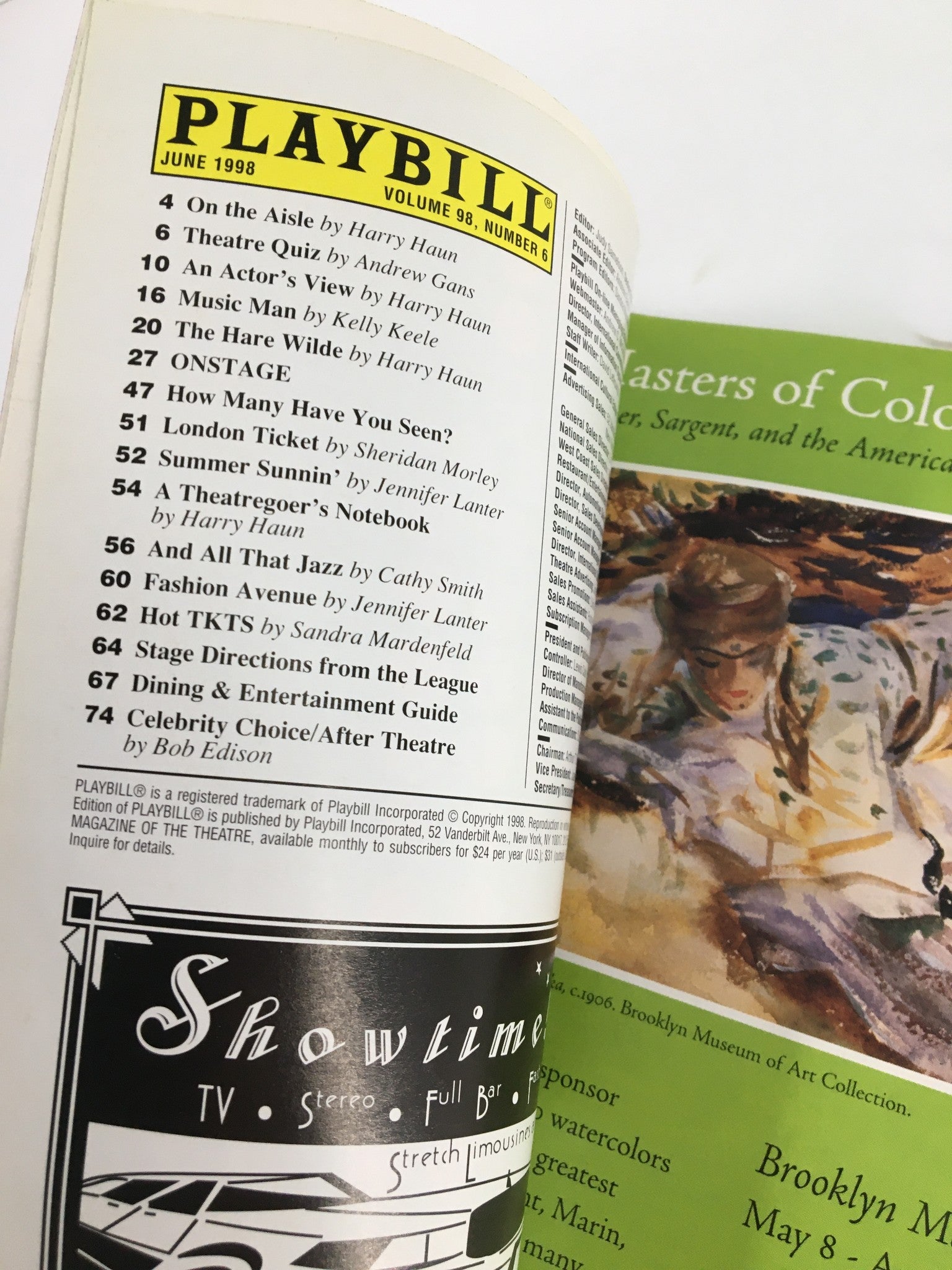 1998 Playbill Criterion Center Laura Pels Theatre Simon Jones You Never Can Tell