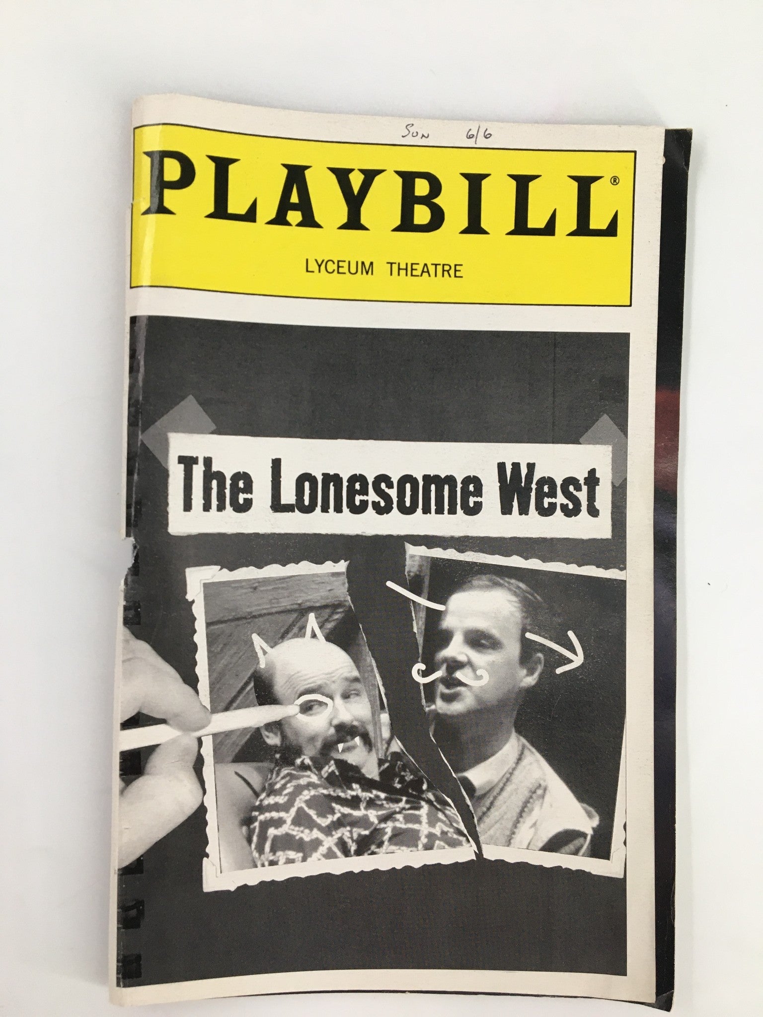 1999 Playbill Lyceum Theatre Dawn Bradfield, David Ganly in The Lonesoome West